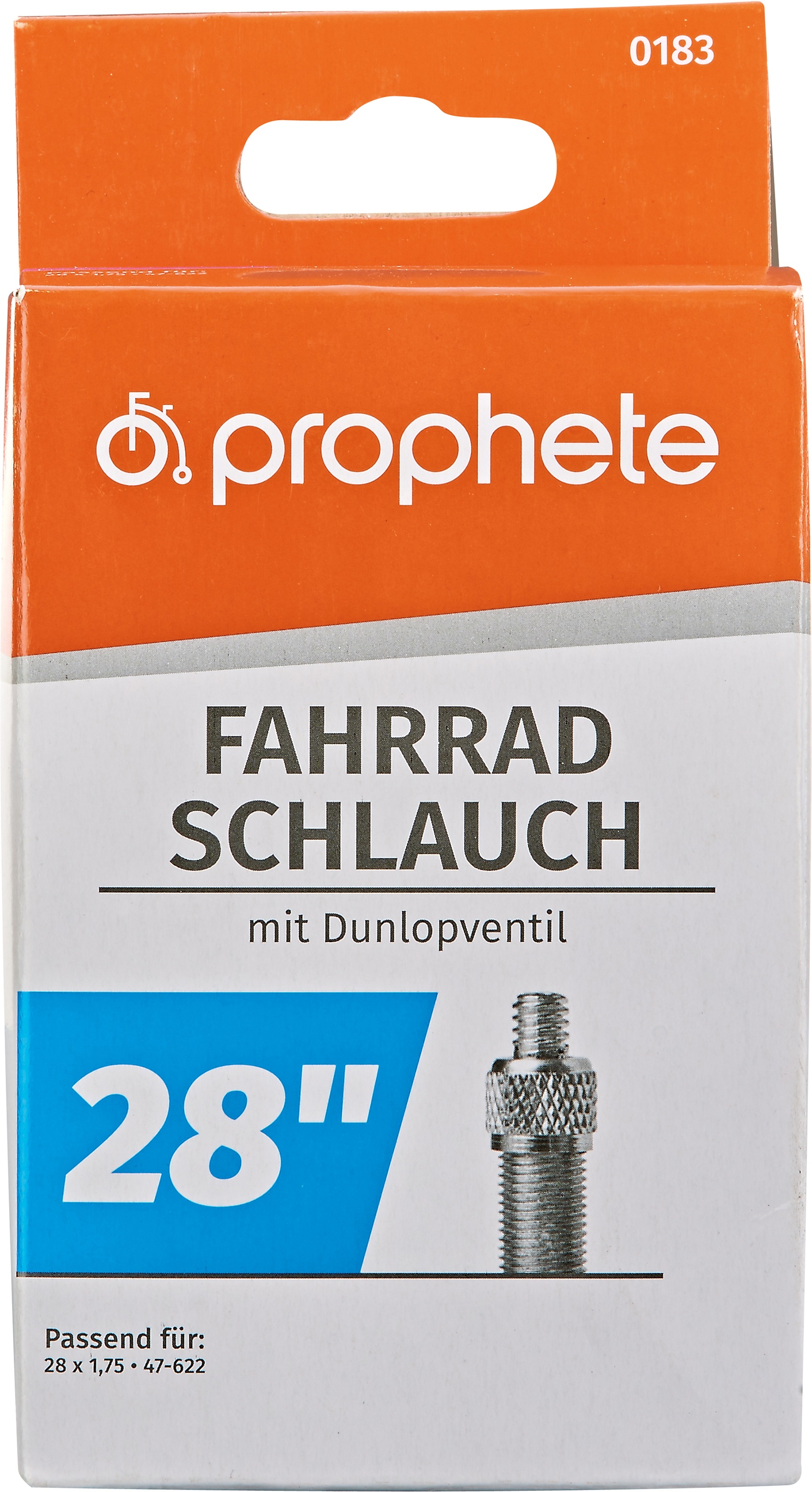 Prophete Fahrradschlauch "für Reifengröße 28""