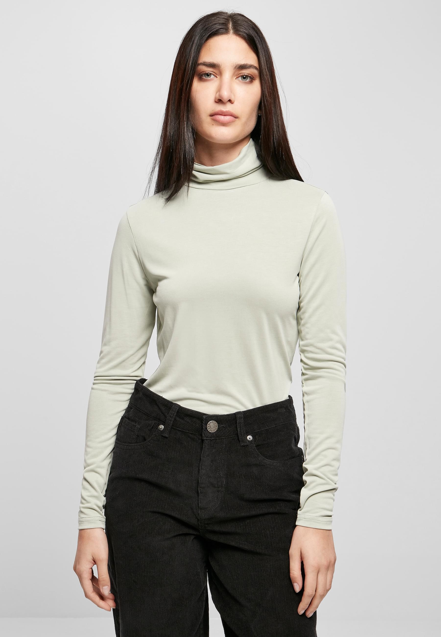 URBAN CLASSICS Langarmshirt »Urban Classics Damen Ladies Modal Turtleneck Longsleeve«, (1 tlg.)