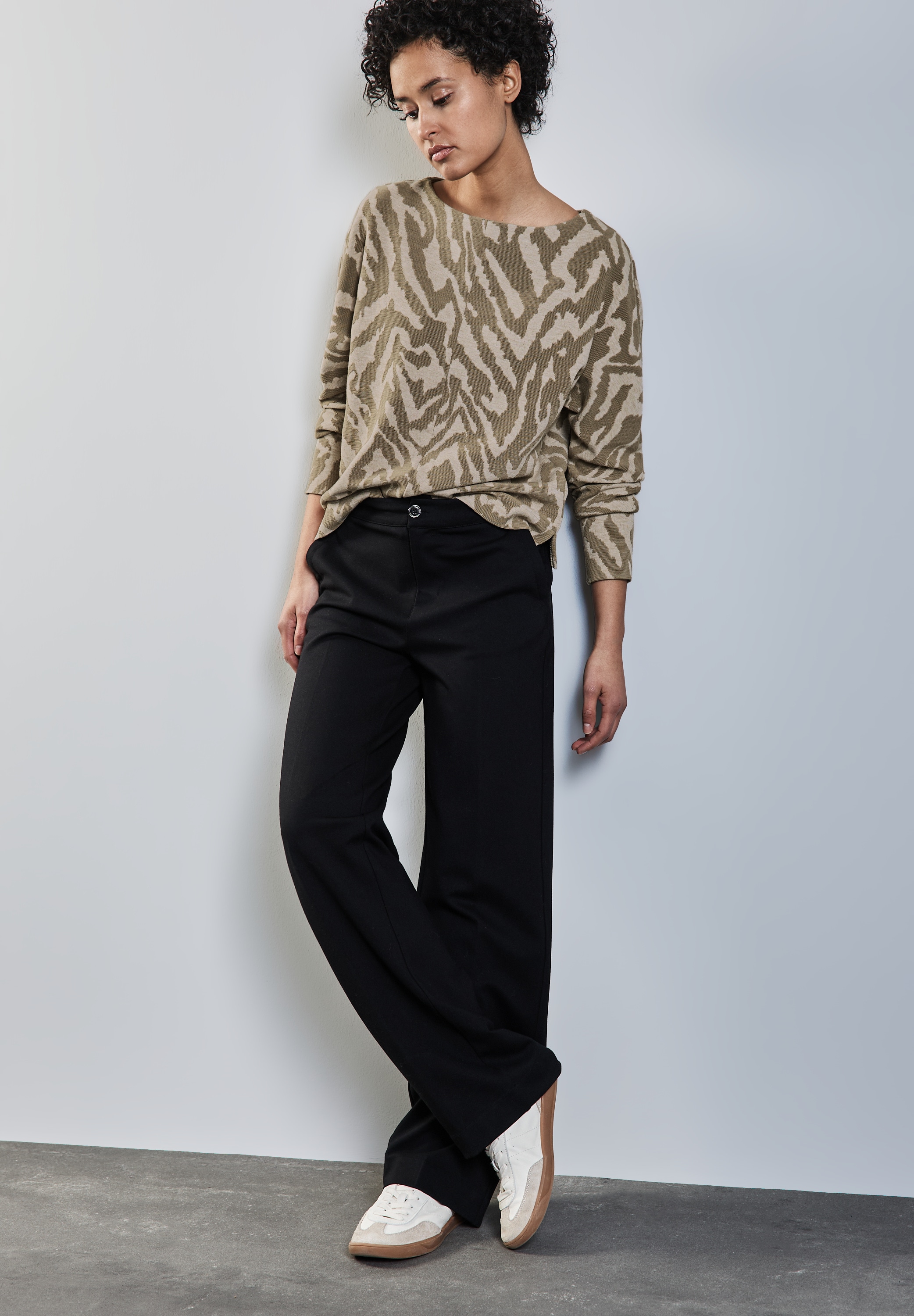STREET ONE Jacquardpullover, mit Two-Tone Jacquard