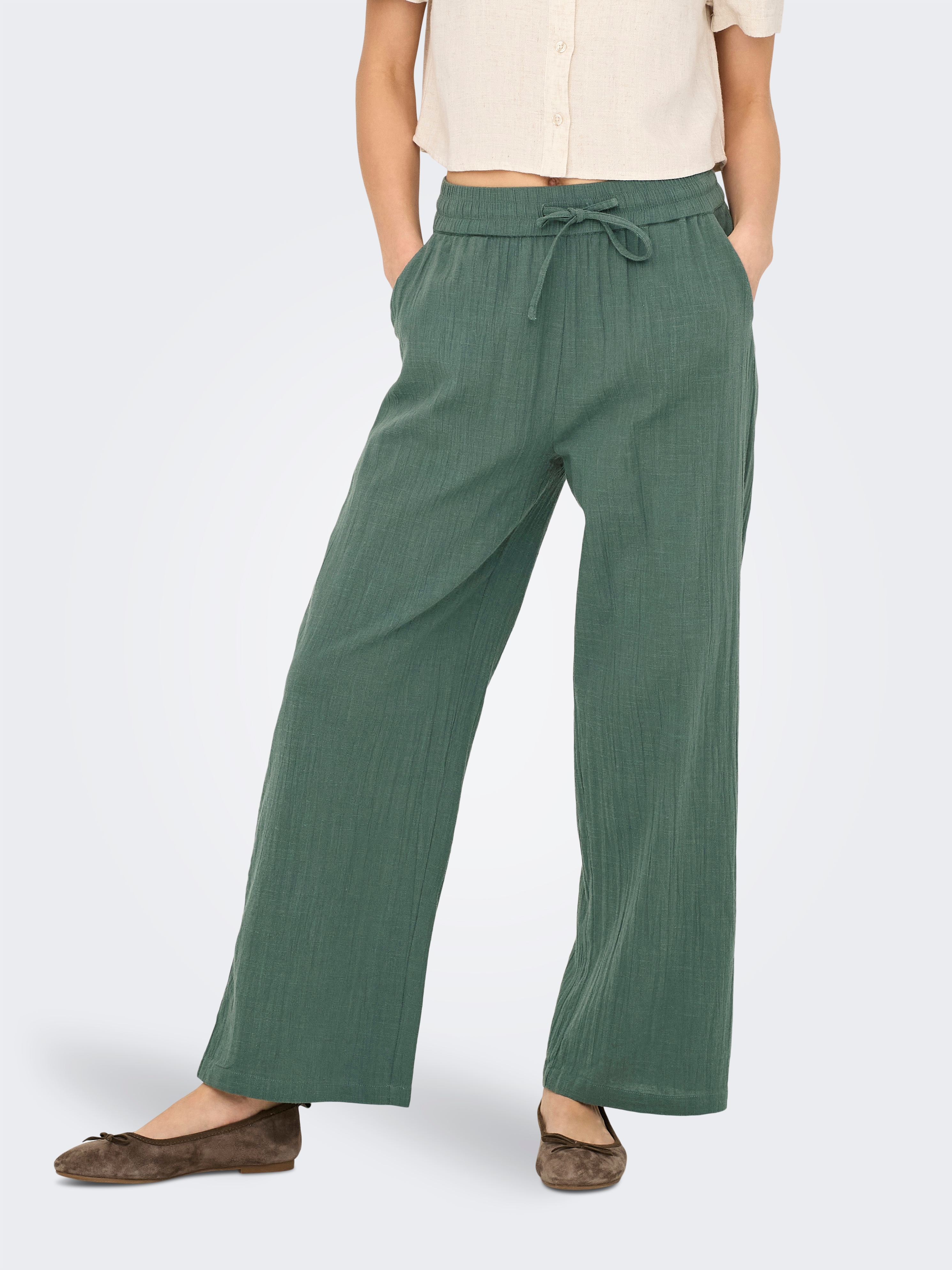 ONLY "ONLTIZANA COTTON LOOSE PANTS WVN NOOS"