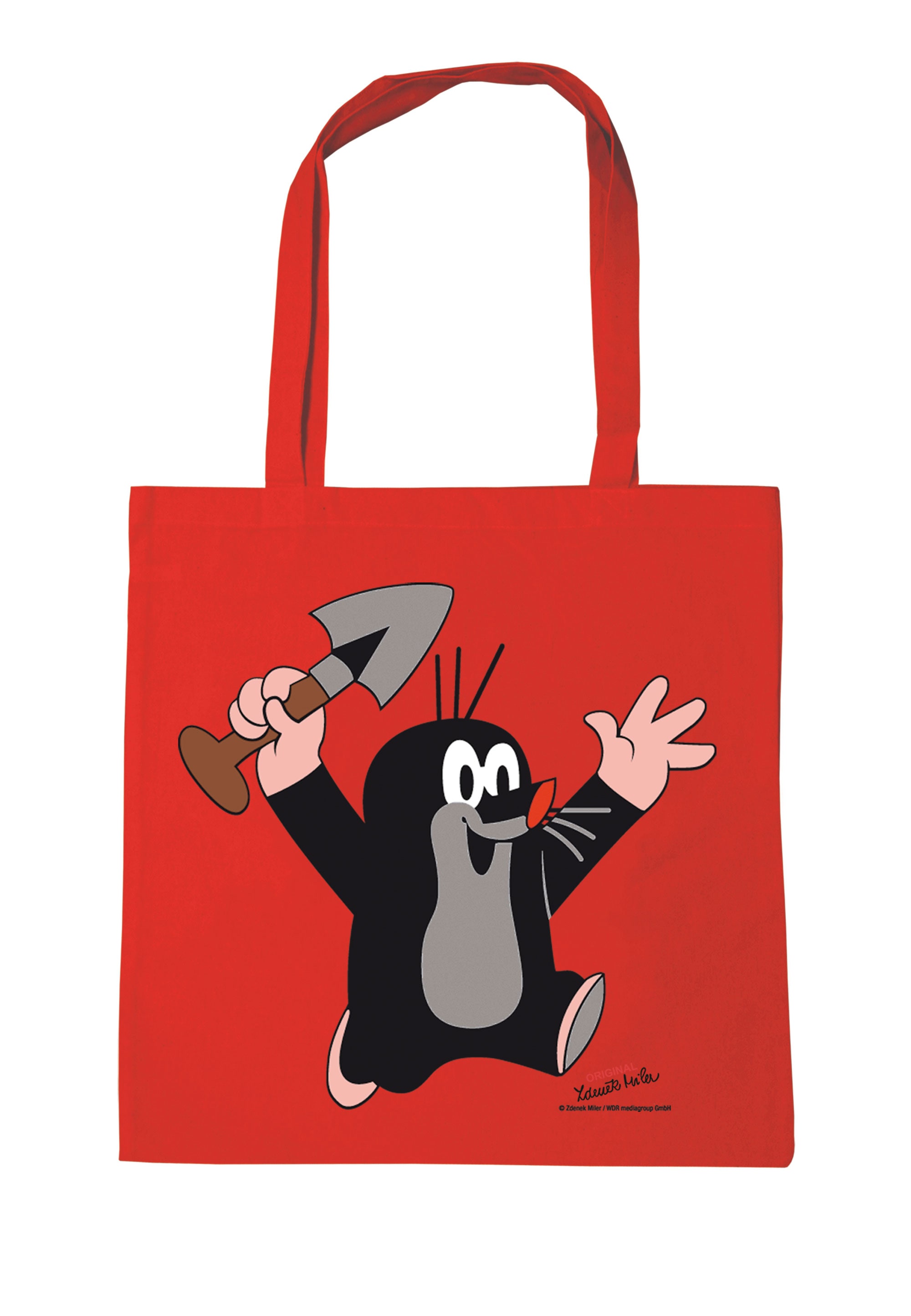 LOGOSHIRT Henkeltasche "Baumwolltasche Der kleine Maulwurf", mit coolem Druckmotiv