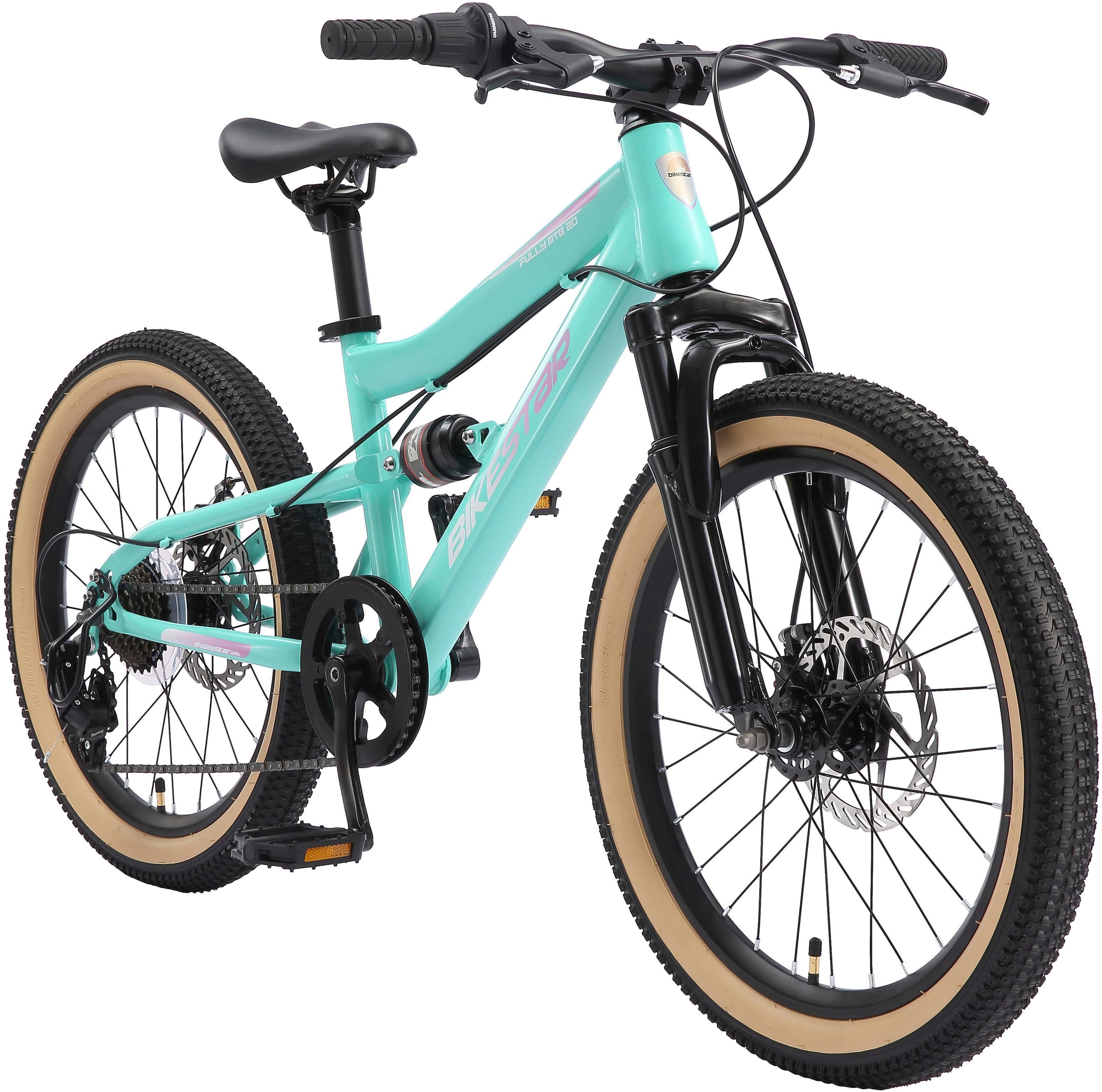 Bikestar Jugendfahrrad, 7 Gang, Shimano, RD-TY21 Schaltwerk, Kettenschaltung