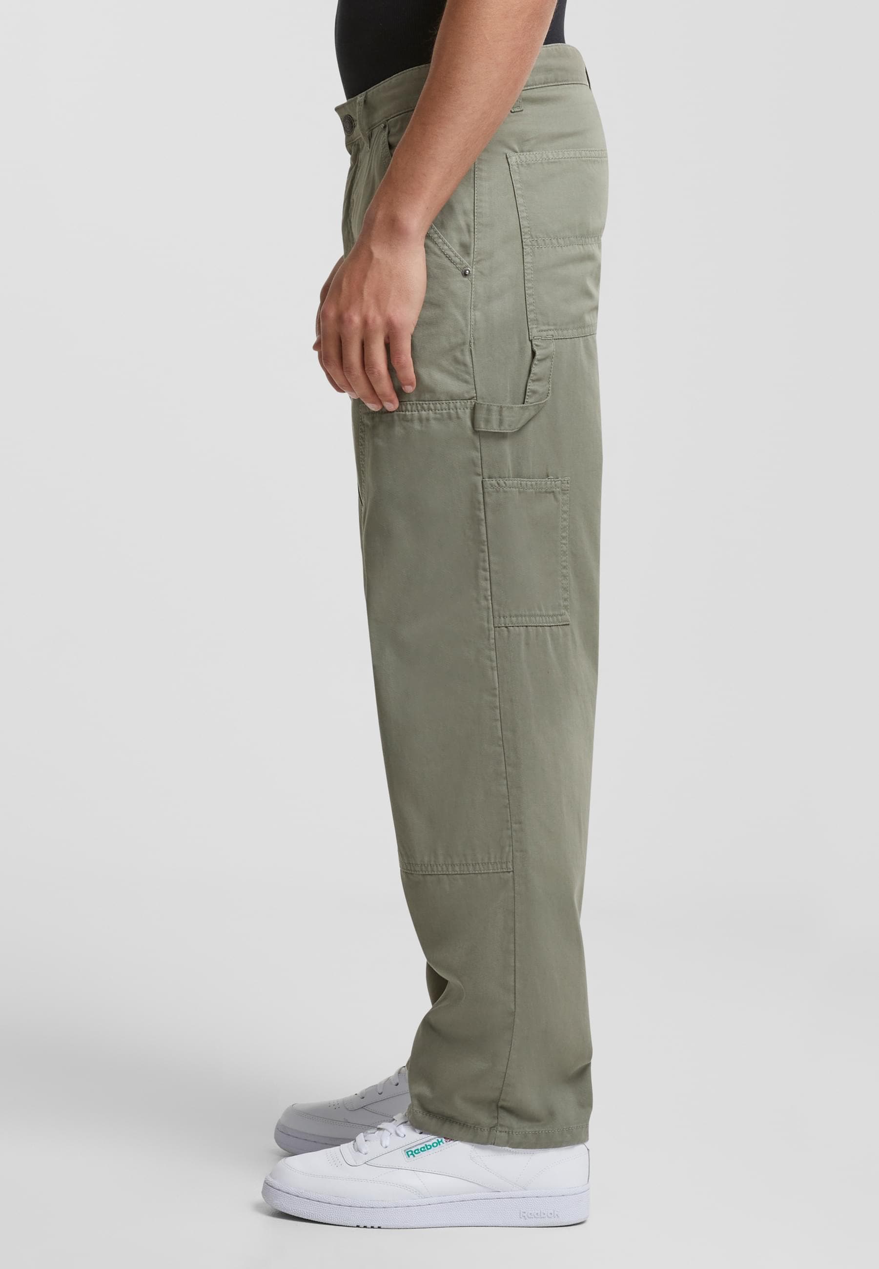 URBAN CLASSICS Stoffhose »Urban Classics Herren Twill Double Knee Pants«, (1 tlg.)