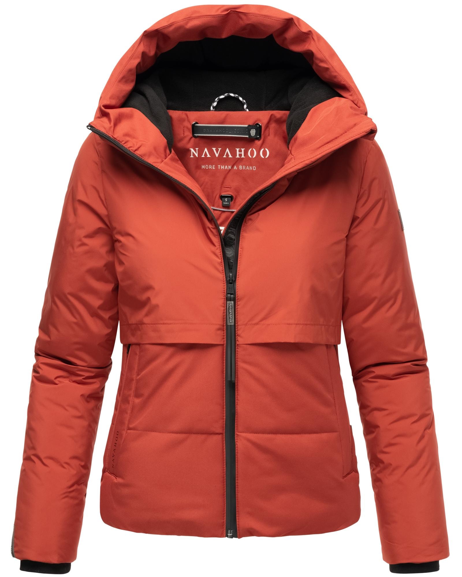 Navahoo Steppjacke »Liebesküken XIV«, mit Kapuze, modische Damen Winterjacke mit Fleece-Innenfutter