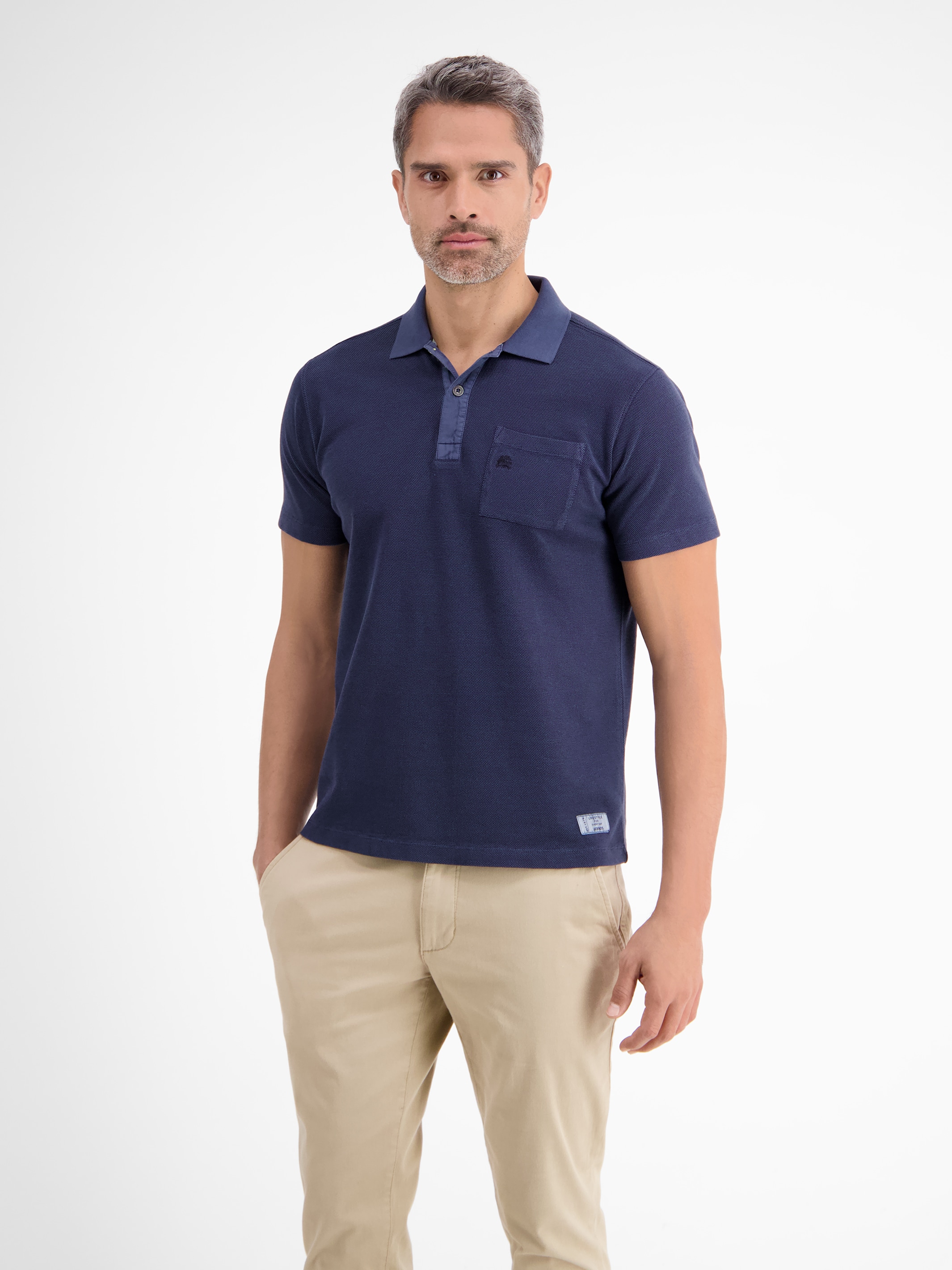 LERROS Poloshirt "LERROS Poloshirt in Two-Tone-Piqué"