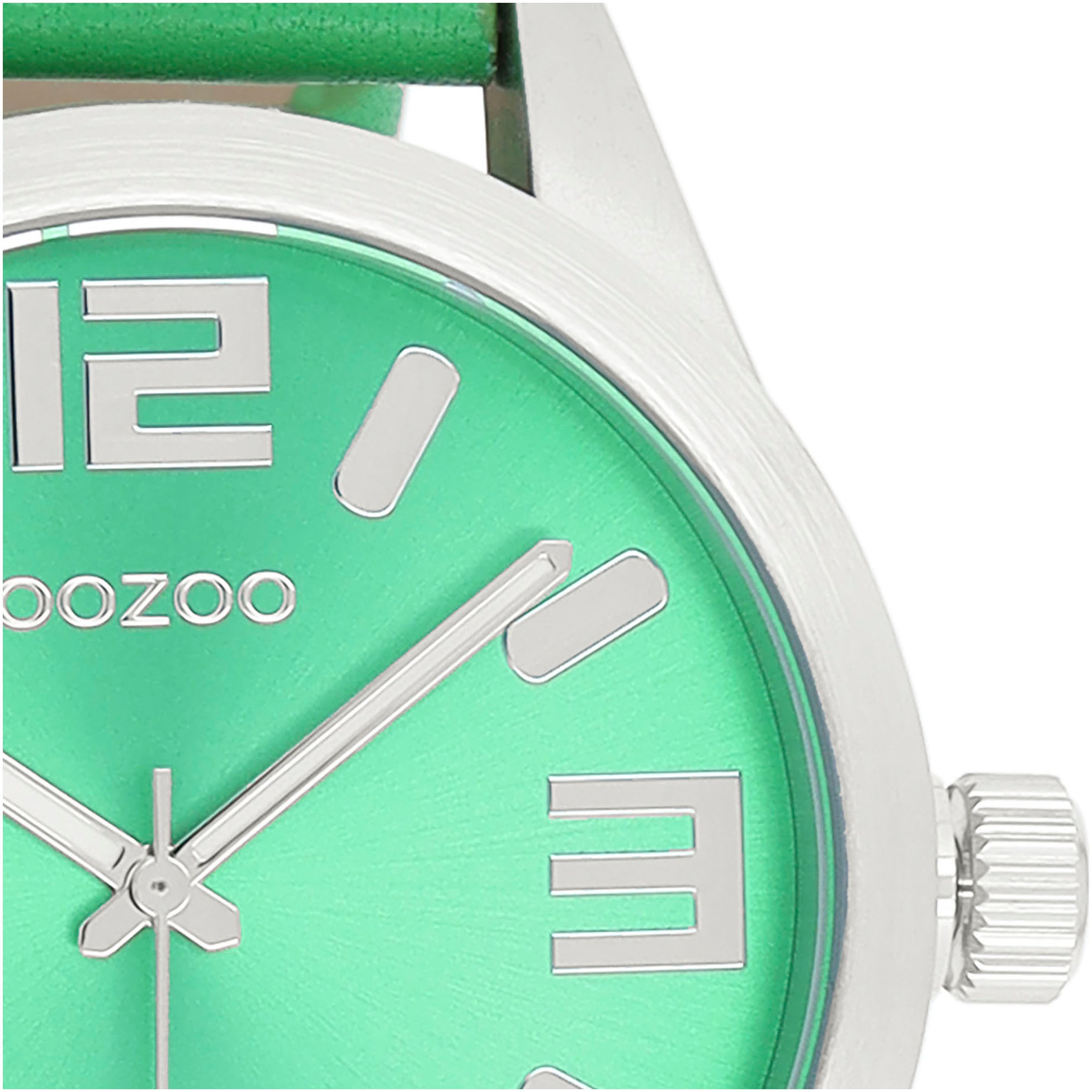 OOZOO Quarzuhr, Armbanduhr, Damenuhr, Herrenuhr, Lederarmband, Ø 46mm
