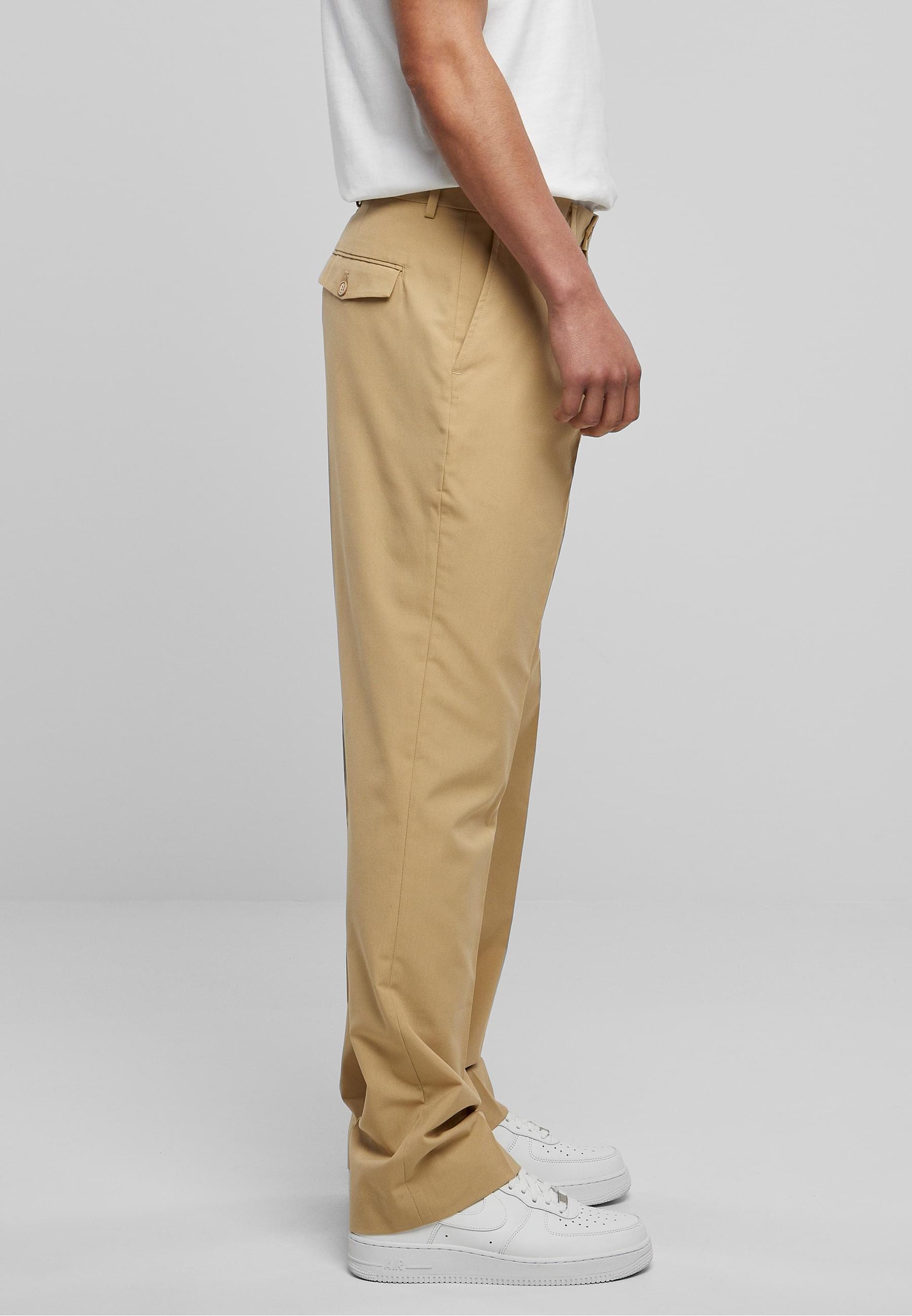 URBAN CLASSICS Stoffhose »Urban Classics Herren Straight Pleat-Front Trousers«, (1 tlg.)