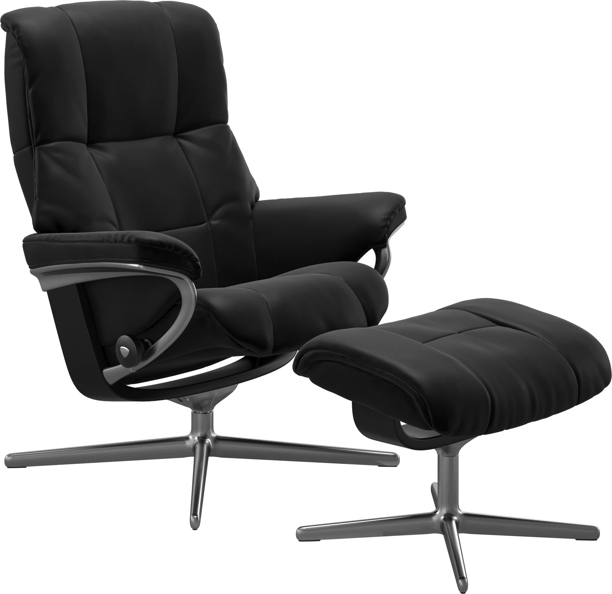 Stressless Relaxsessel "Mayfair" mit Cross Base, Größe S, M & L, Holzakzent Schwarz