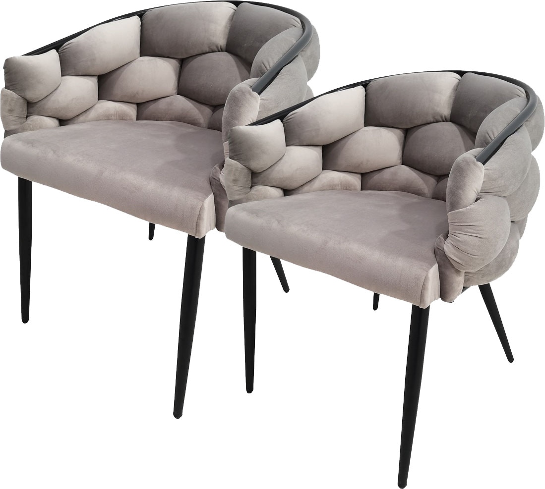 Kayoom Polsterstuhl "Stuhl Grace 125 2er-Set, Gestell aus Eisen, bequem gep günstig online kaufen