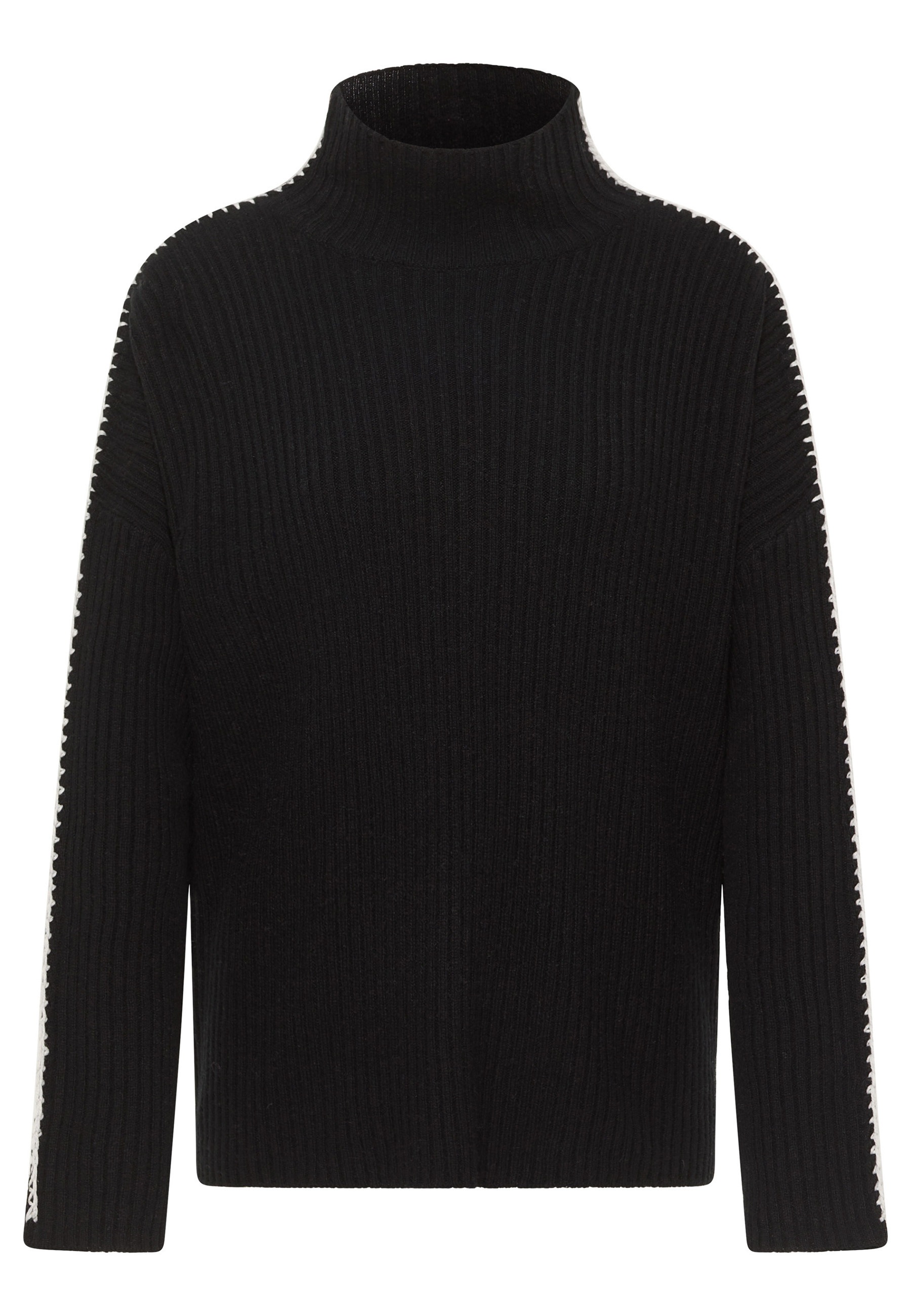 Frieda & Freddies Strickpullover »Pullover«, mit Farb- und Materialkombination