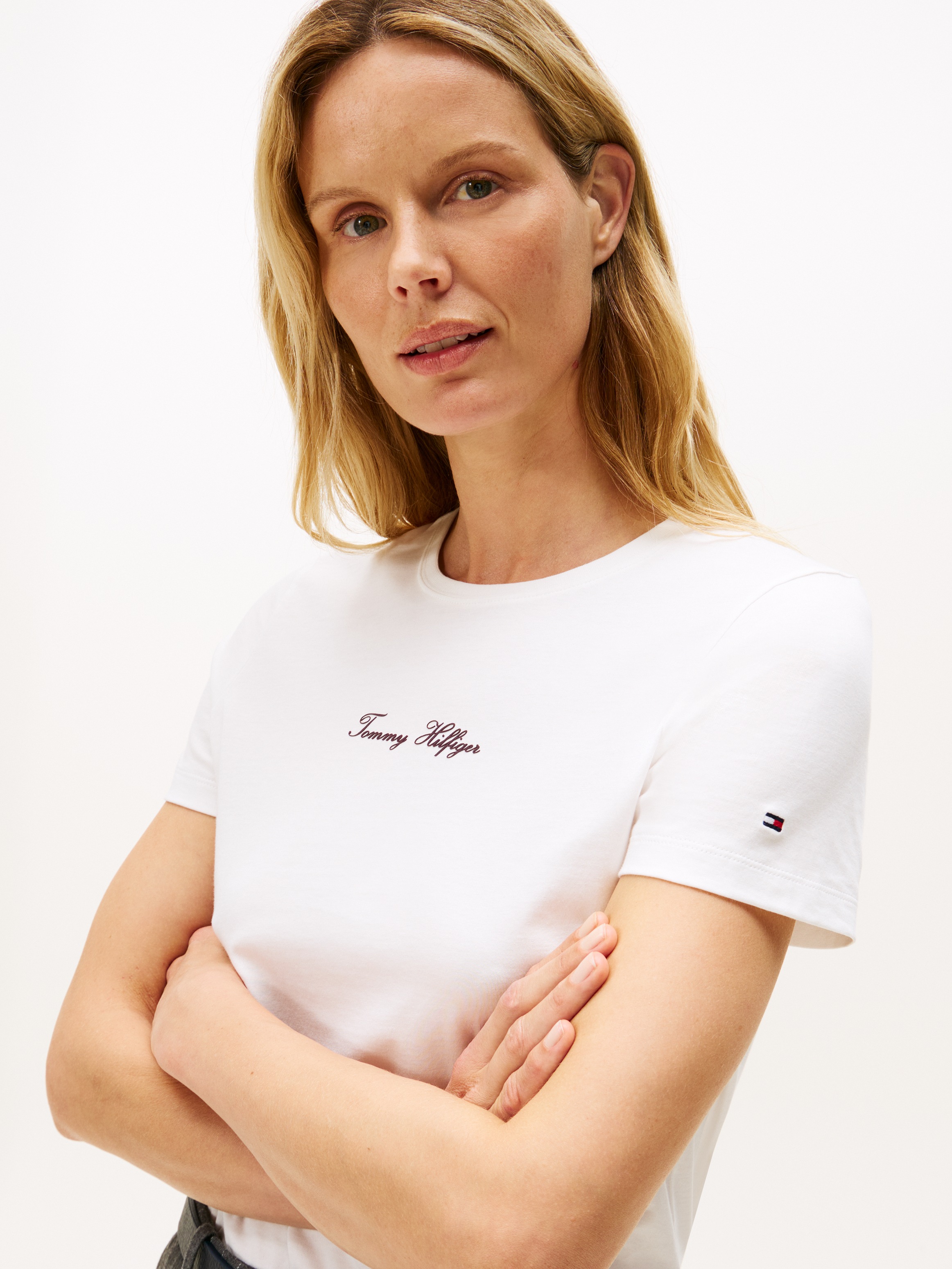 Tommy Hilfiger Kurzarmshirt "CLASSIC SCRIPT REG SS TEE" günstig online kaufen