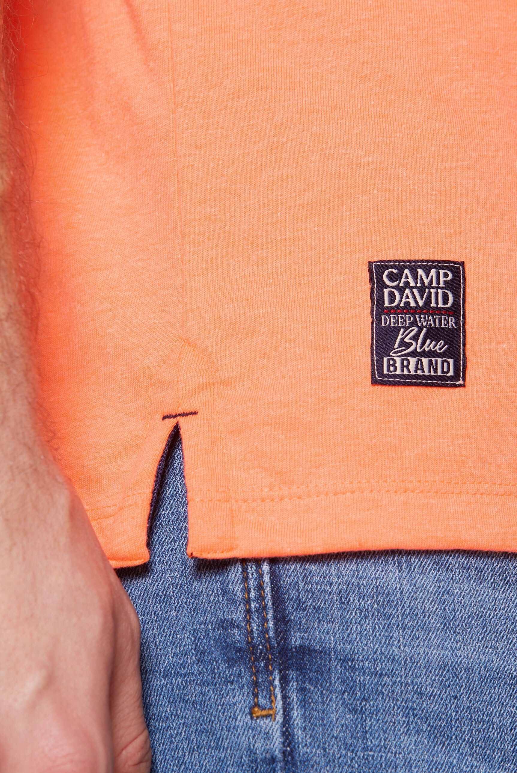 CAMP DAVID Poloshirt, mit Seitenschlitze