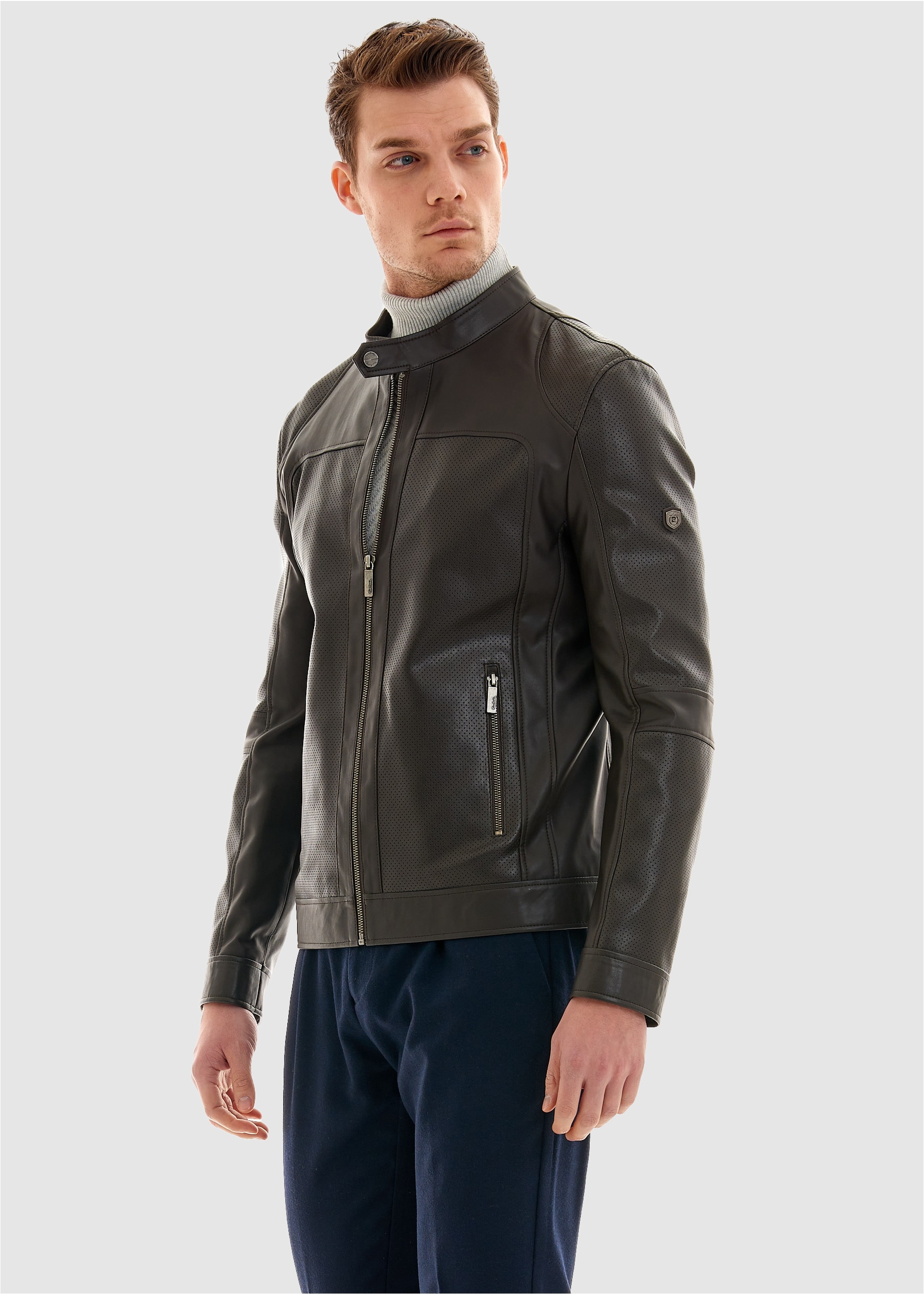 Pierre Cardin Lederimitatjacke, im modischen Leder-Look günstig online kaufen