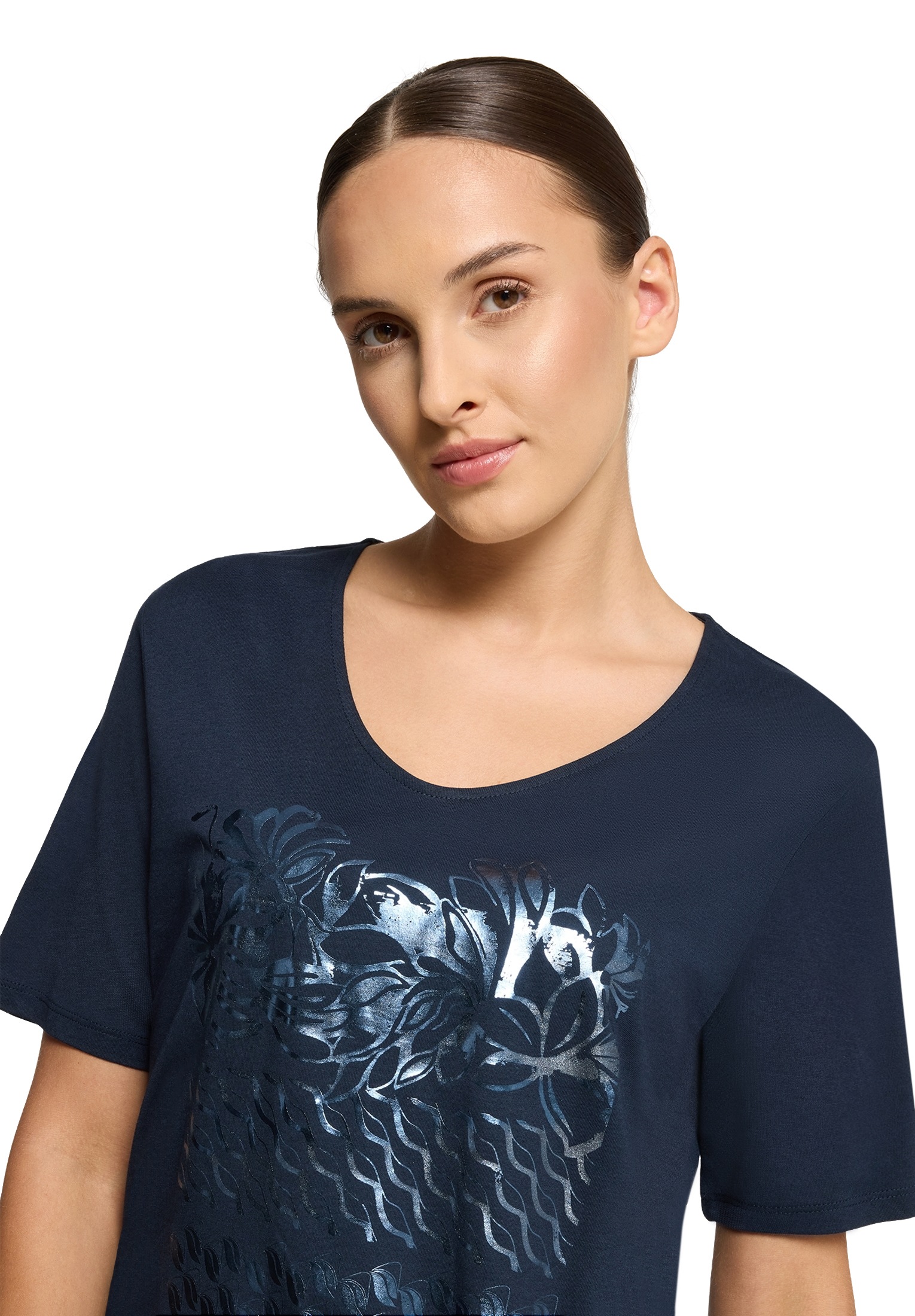 Betty Barclay Kurzarmshirt »Betty Barclay Damen Basic Shirt mit Schleifenknoten«, (1 tlg.)