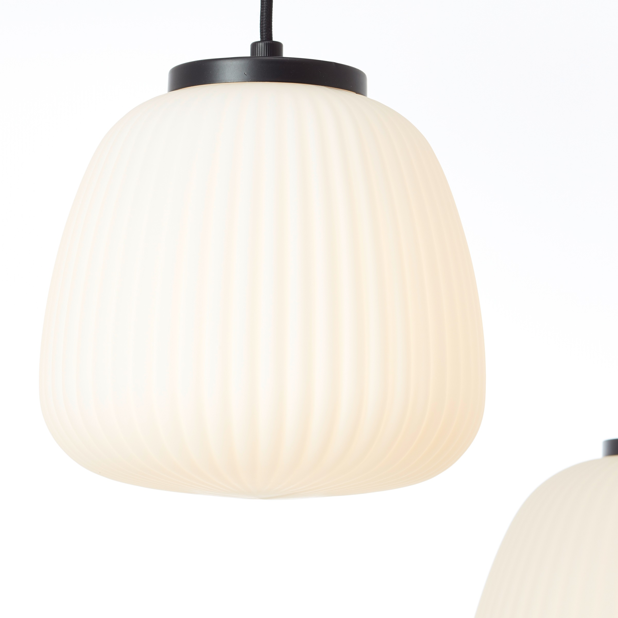 Brilliant Pendelleuchte »Kaizen«, 5 flammig, Leuchtmittel E27 | ohne Leuchtmittel, 150 x 125 x 48 cm, 5 x E27, kürzbar, Riffelglas