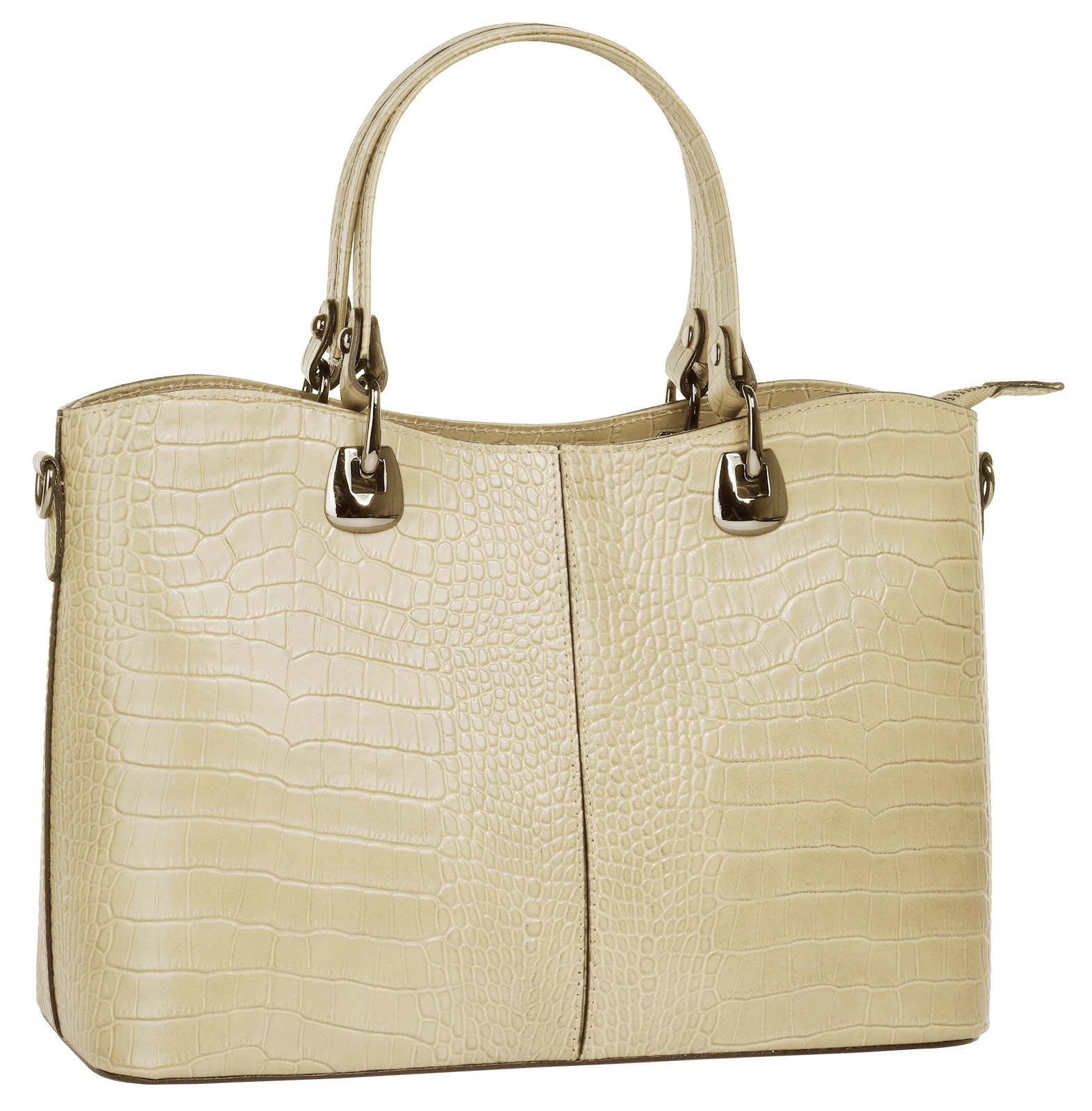 Cluty Henkeltasche, echt Leder, Made in Italy