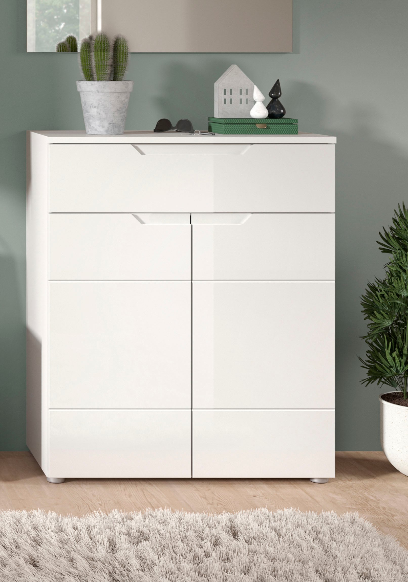 Home affaire Schuhkommode "CAPRI, Höhe 97cm, 2 Türen, 1 Schubkasten, ink. e günstig online kaufen