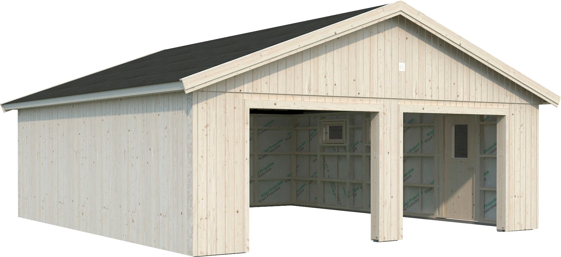 Palmako Garage »Andre«, BxTxH: 712x785x357 cm, ohne Tor, natur günstig |  BAUR