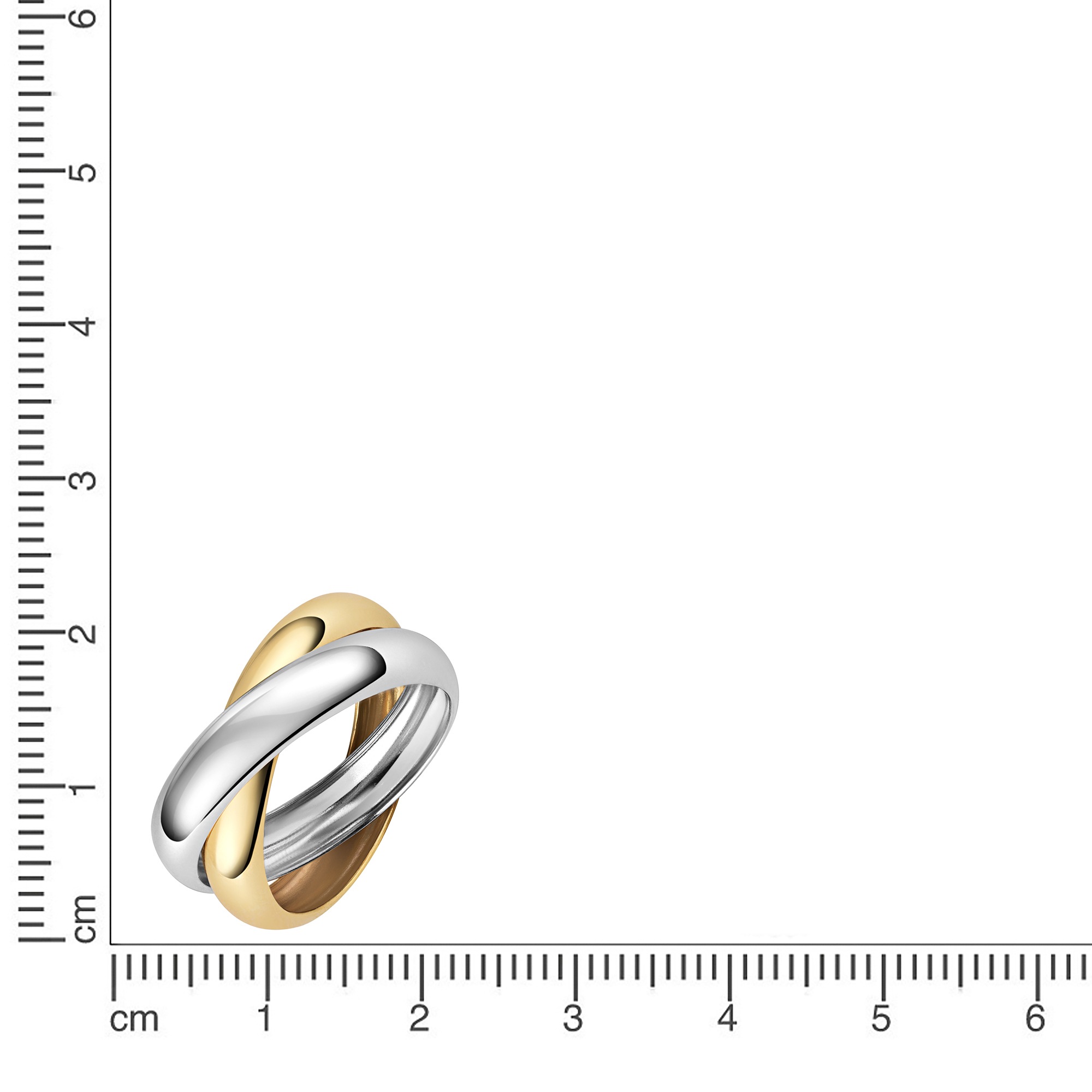Fascination by Ellen K. Fingerring »375/- Gelbgold bicolor 2-reihig«