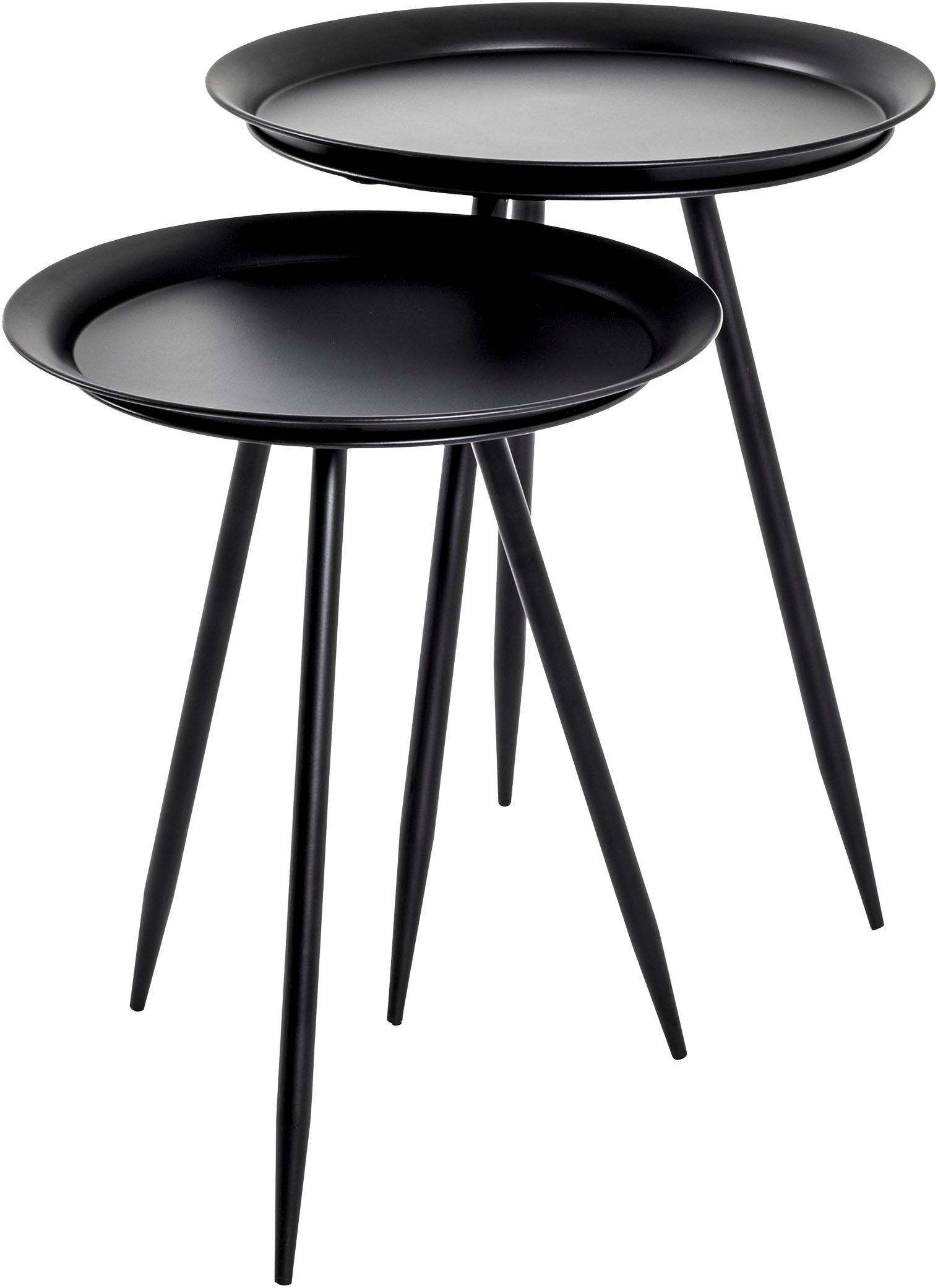 Table basse ronde SHYNA en métal 38cm - Noir