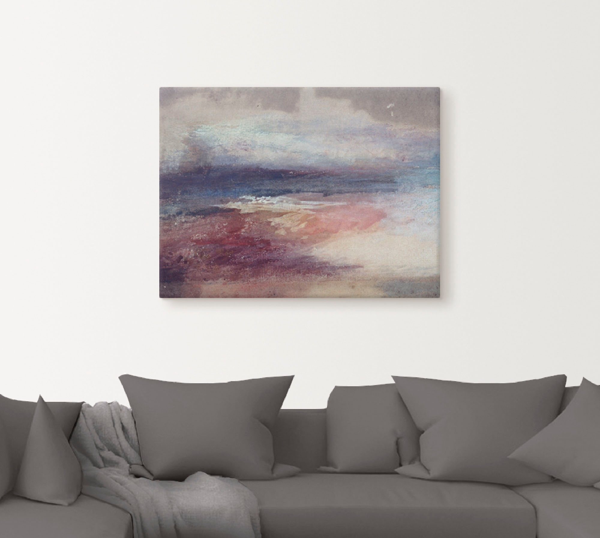 Artland Wandbild "Küstenlandschaft Sonnenunterg", Küste, (1 St.), als Leinw günstig online kaufen