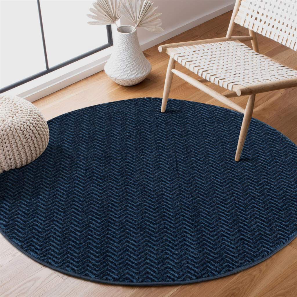 Carpet City Teppich "Friseé-Teppich FANCY805" rund 12 mm Höhe Kurzflor, Ein günstig online kaufen