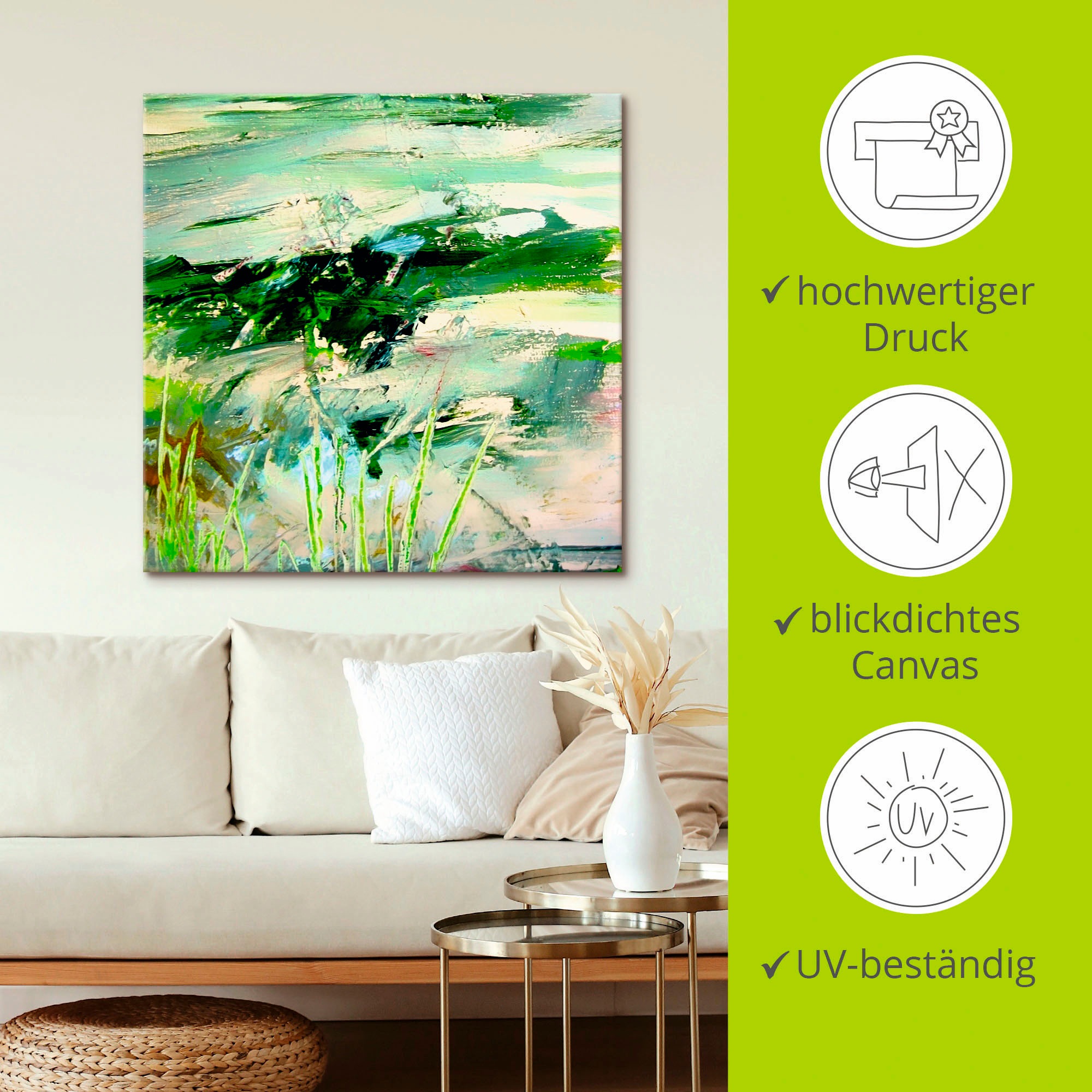 Artland Leinwandbild »Kunst Natur«, Gegenstandslos, (1 St.), auf Keilrahmen gespannt