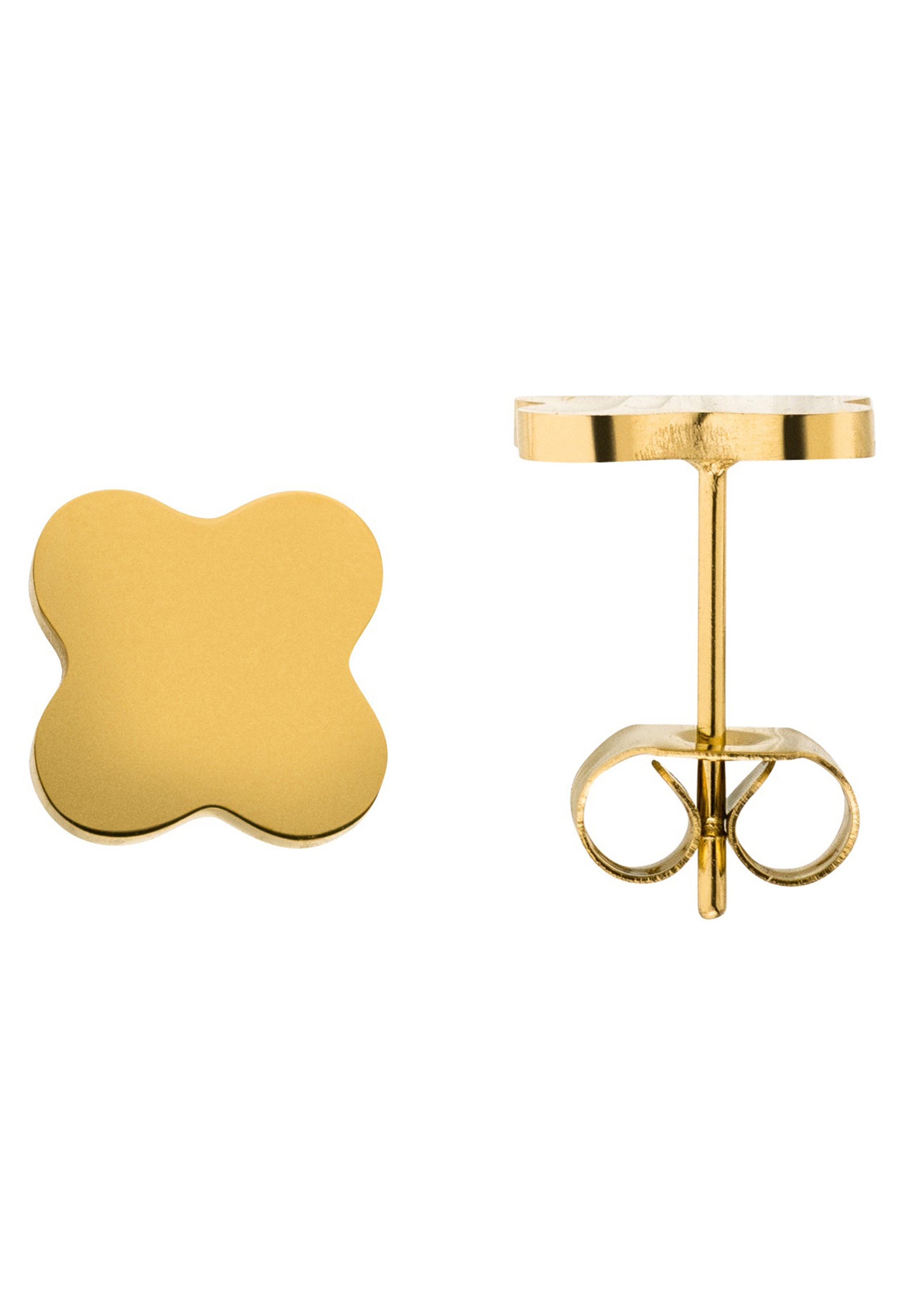 Paar Ohrstecker JOBO "Ohrringe 8 mm", goldfarben, Ohrringe, Damen, Edelstahl, Edelstahl goldfarben