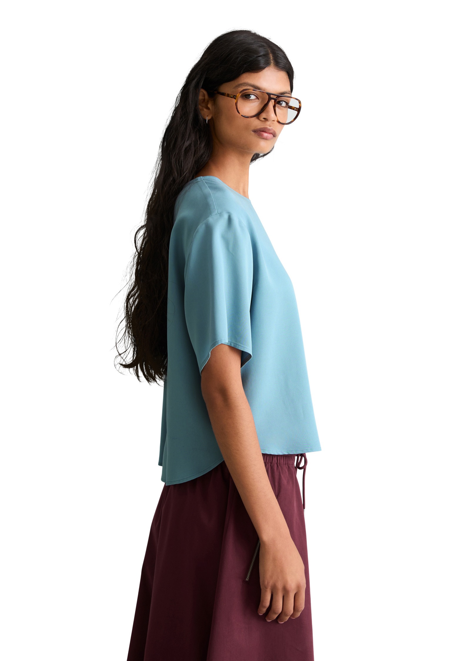 Marc O'Polo DENIM Kurzarmbluse »aus TENCEL™ Lyocell«