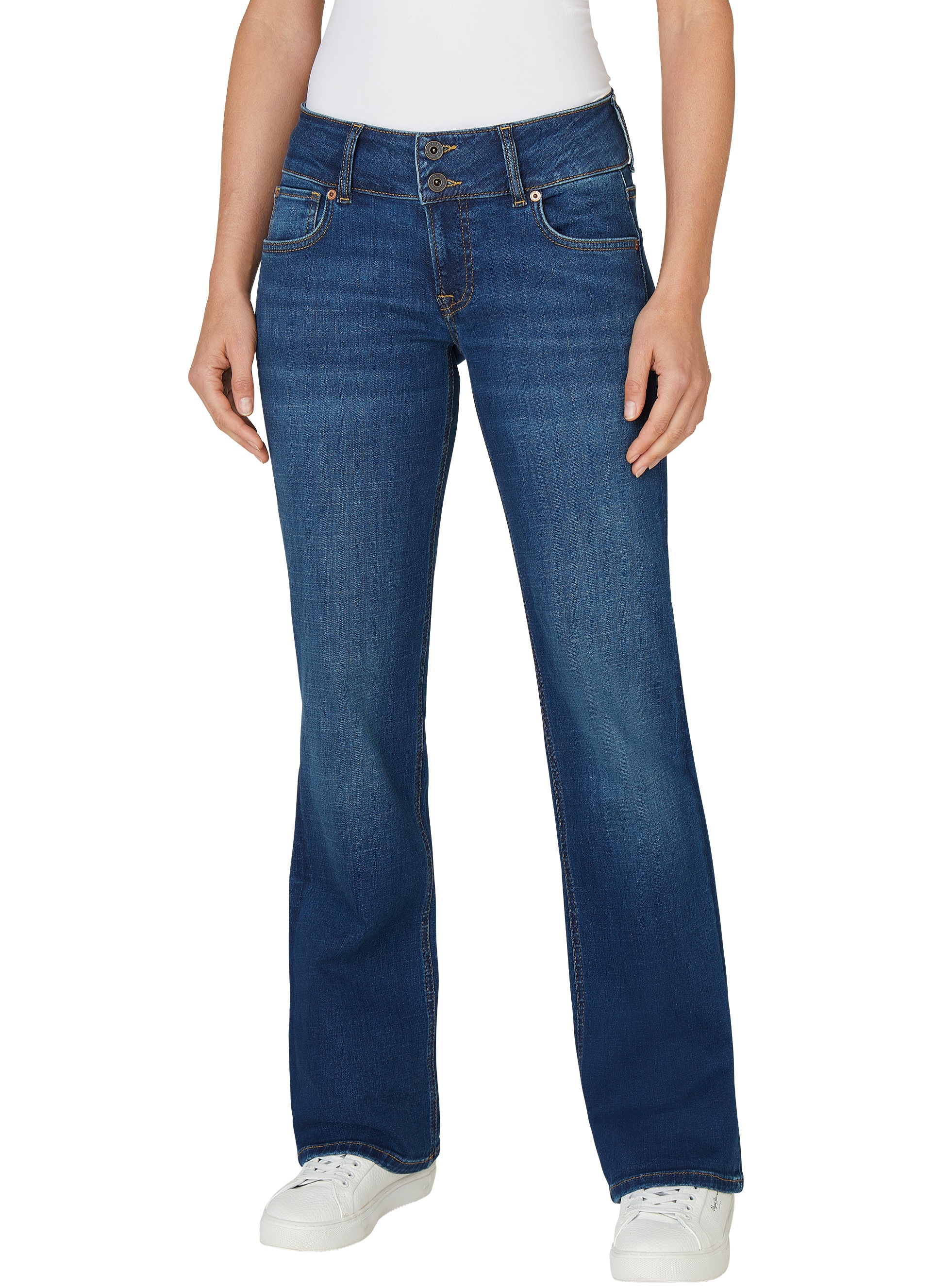 Pepe Jeans Gerade Jeans "STRAIGHT JEANS LW", mit doppeltem Knopfverschluss günstig online kaufen