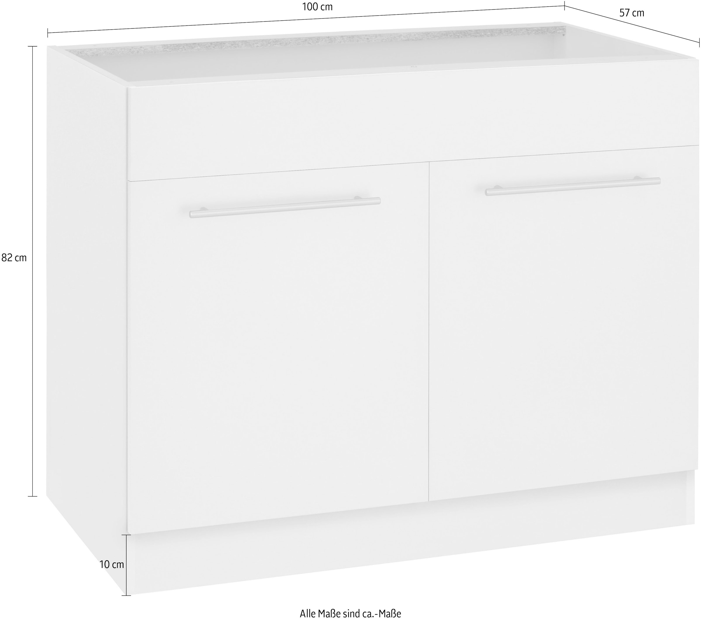 wiho Küchen Spülenschrank »Unna«, 100 cm breit, ohne Arbeitsplatte