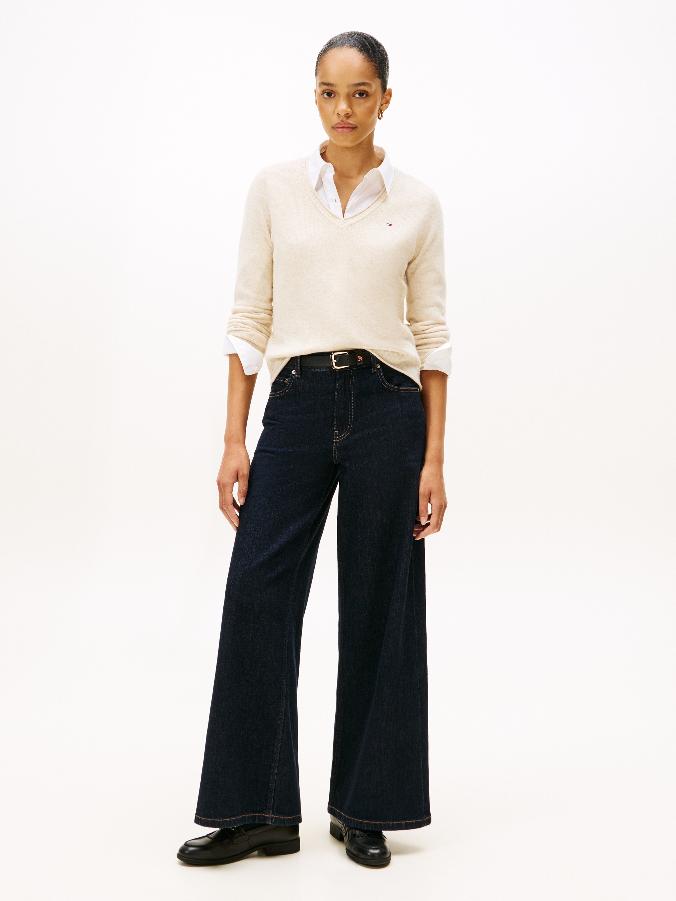 Thumbnail - Tommy Hilfiger Strickpullover "SOFT WOOL V-NK SWEATER" aus reiner Wolle