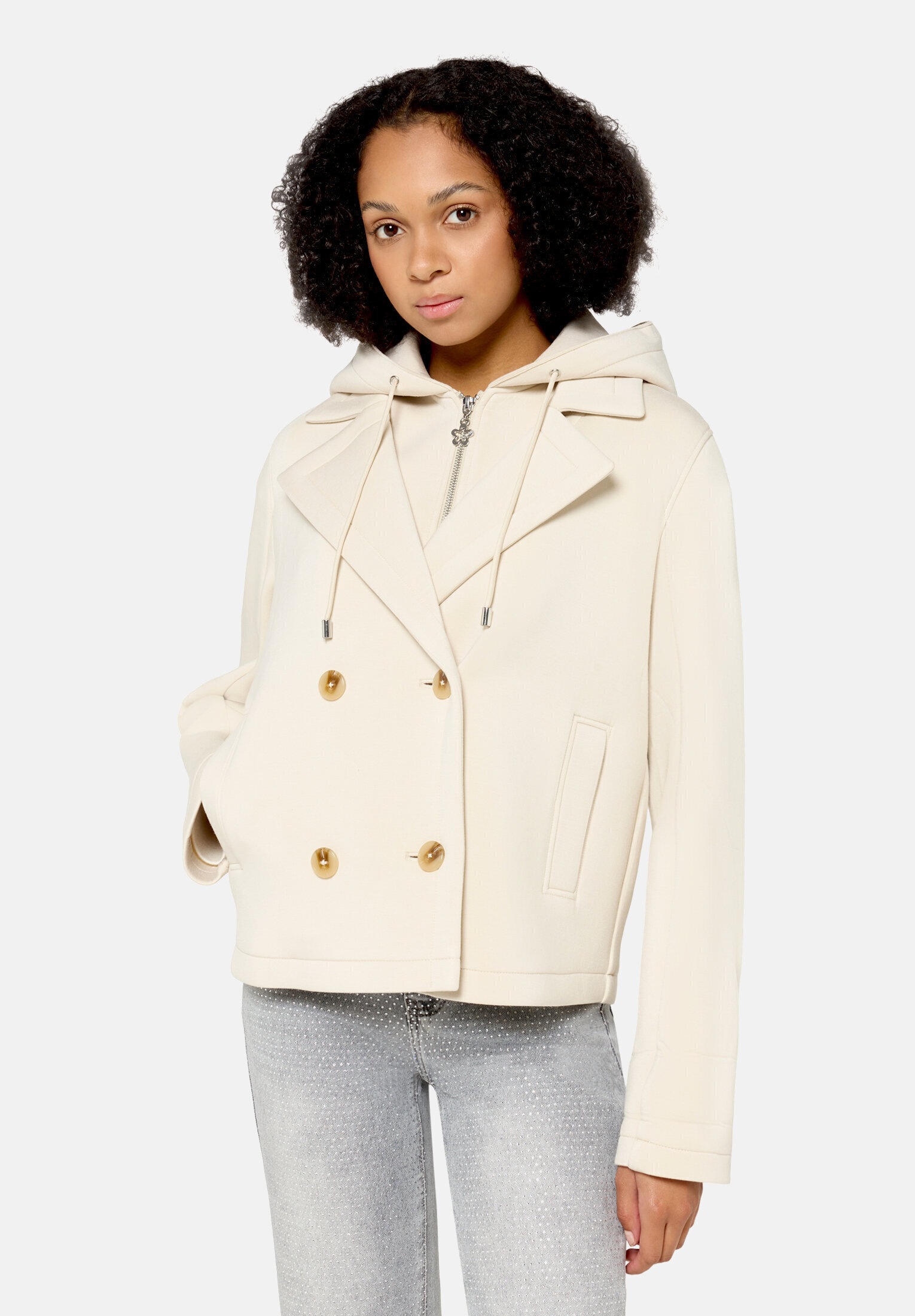 Cartoon Winterjacke »Damen mit abnehmbarer Kapuze«
