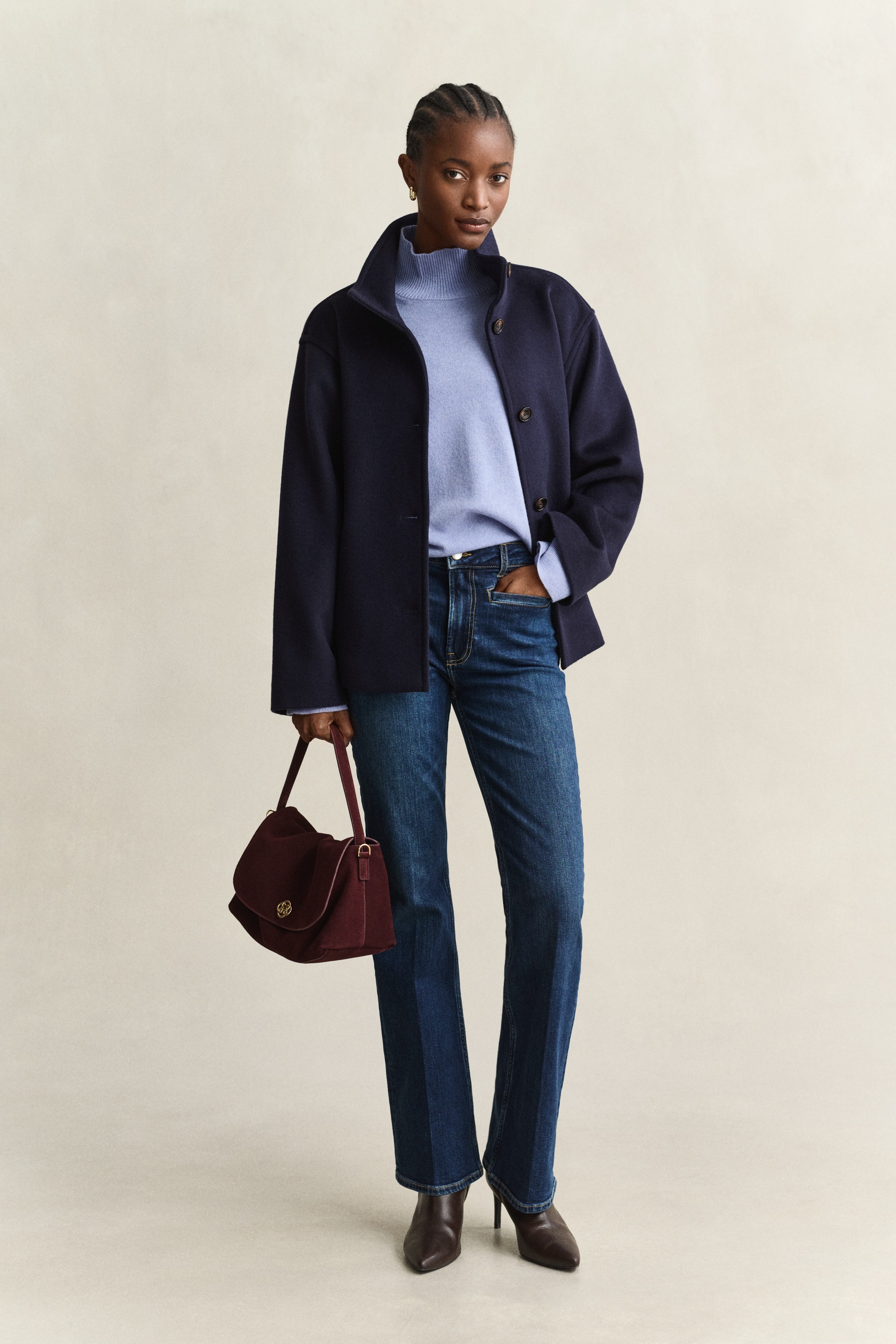 Gant Wolljacke »WOOL BLEND« mit Kaschmir-Anteil, relaxed fit