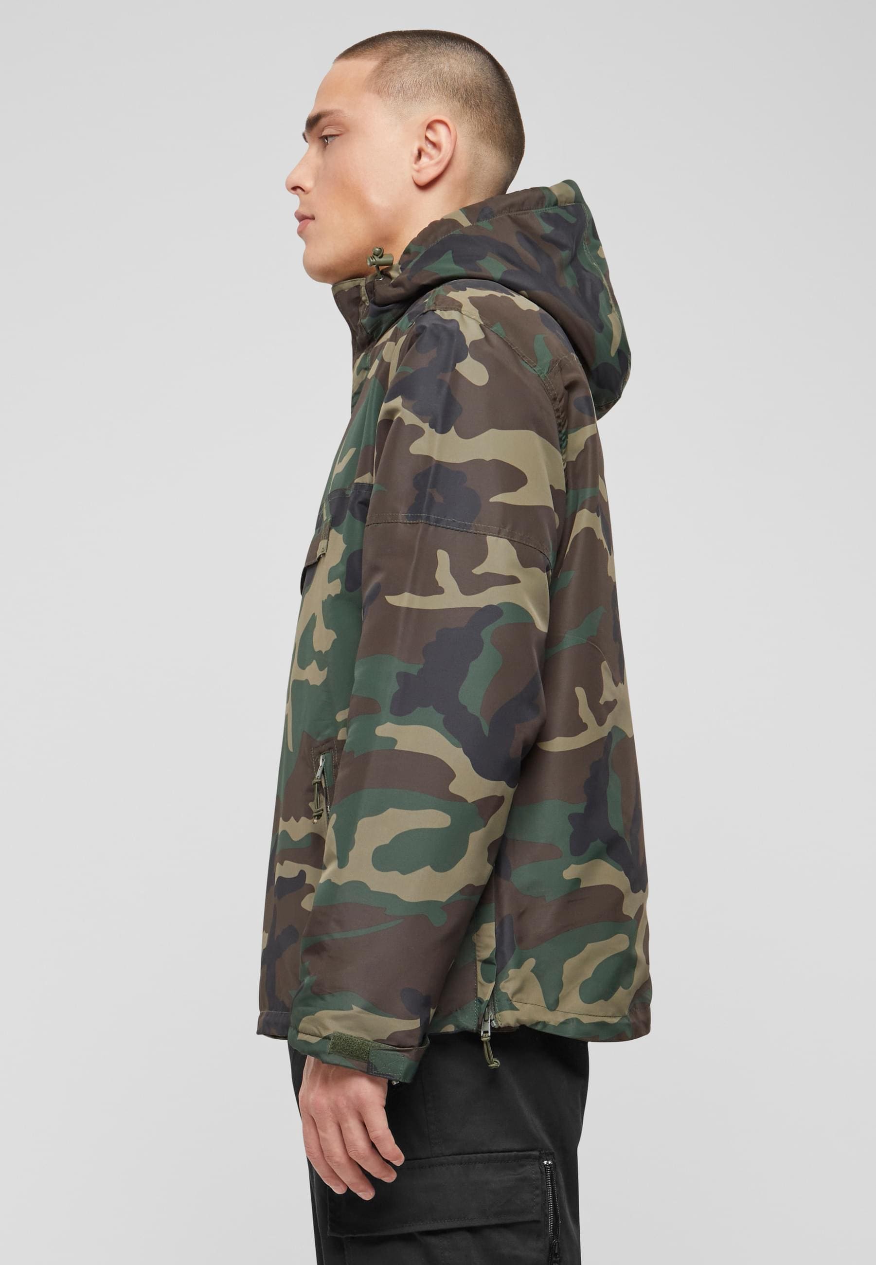 Brandit Anorak »Brandit Herren Fleece Pull Over Windbreaker«, (1 St.), mit Kapuze