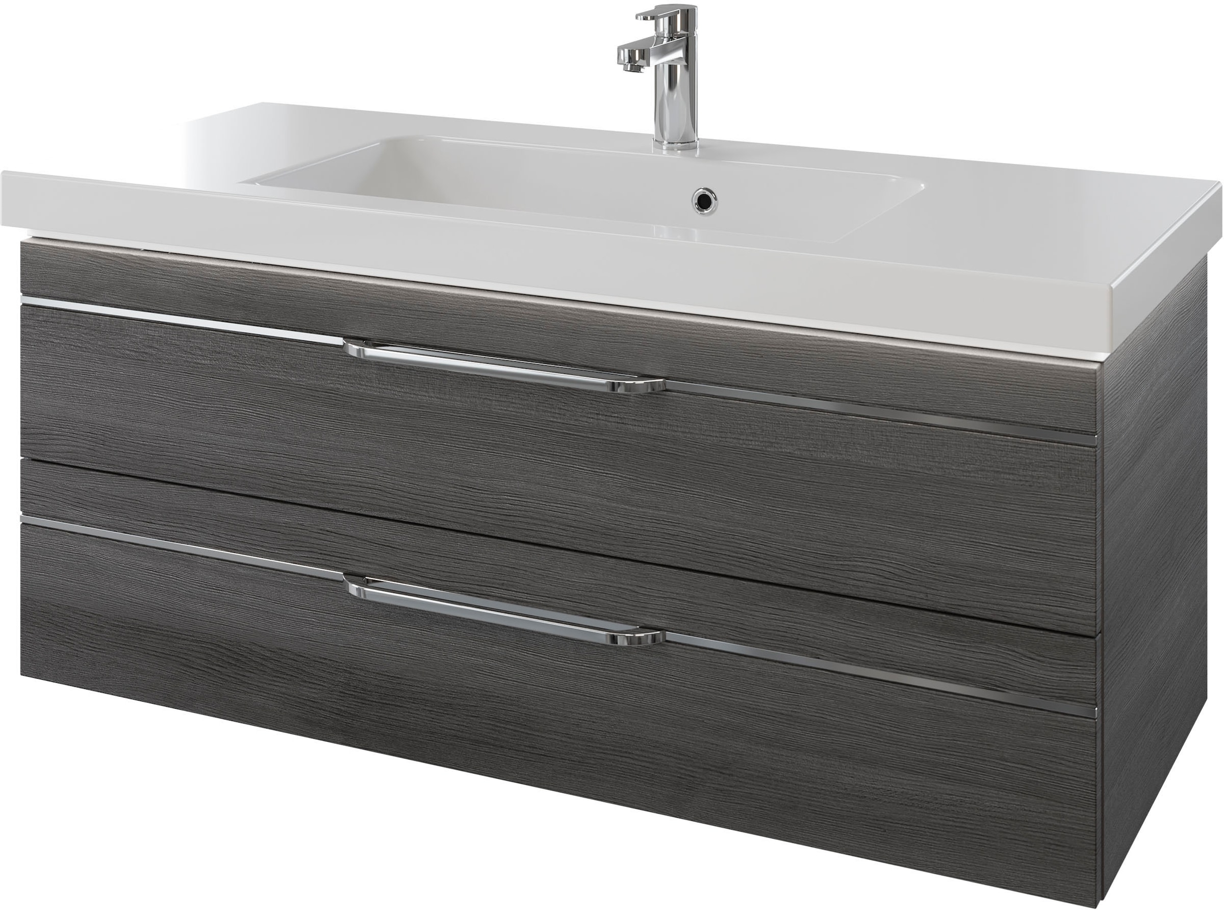 Saphir Waschtisch "Serie Balto Mineralmarmor-Waschtisch mit Unterschrank, 123 cm breit" 2 Stk. tlg. Waschplatz mit 2 Schubladen, Badschrank in verschiedenen Ausführungen