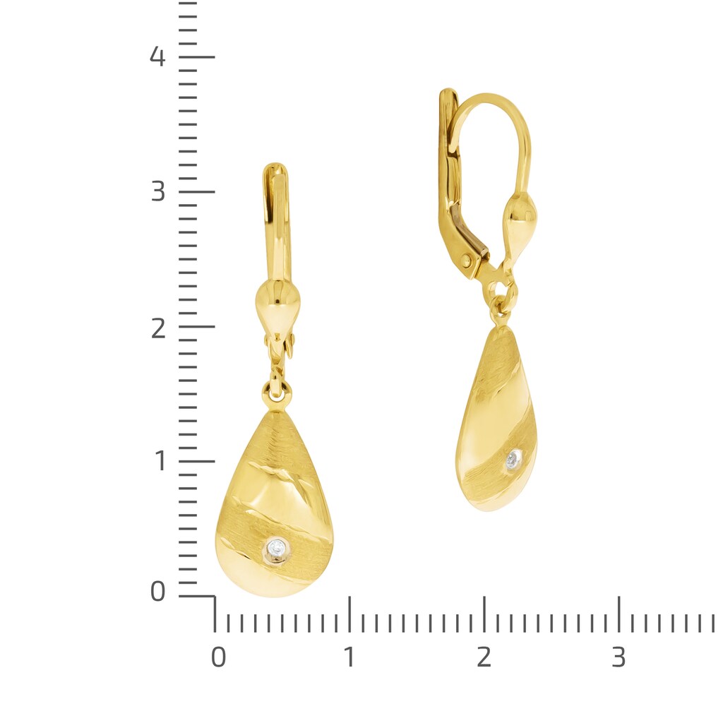 Diamonds by Ellen K. Paar Ohrhänger »375/- Gelbgold Diamant 0,01ct.«