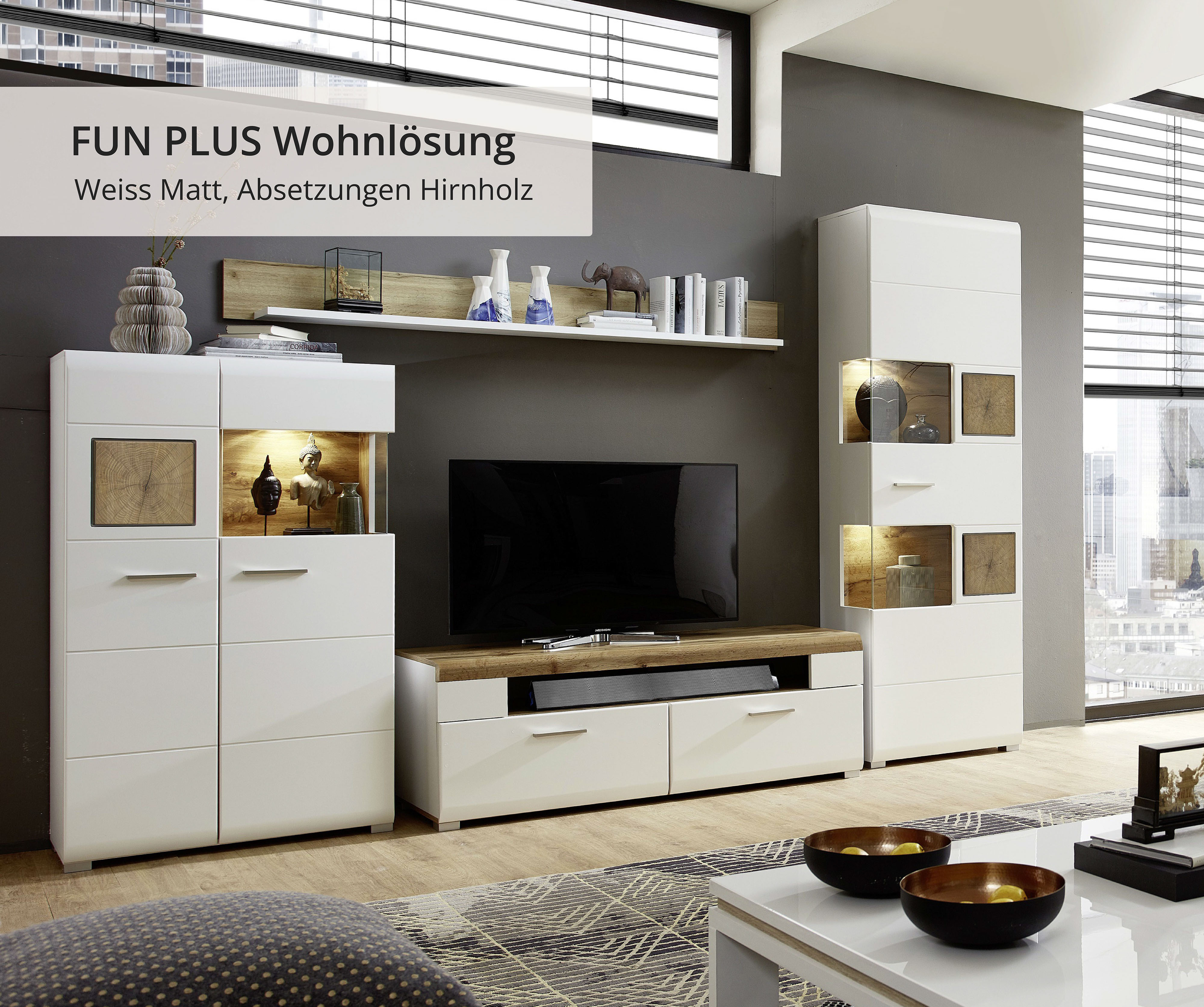 Thumbnail - Innostyle Wohnwand "FUN PLUS", (4 St.), inkl. LED-Beleuchtung