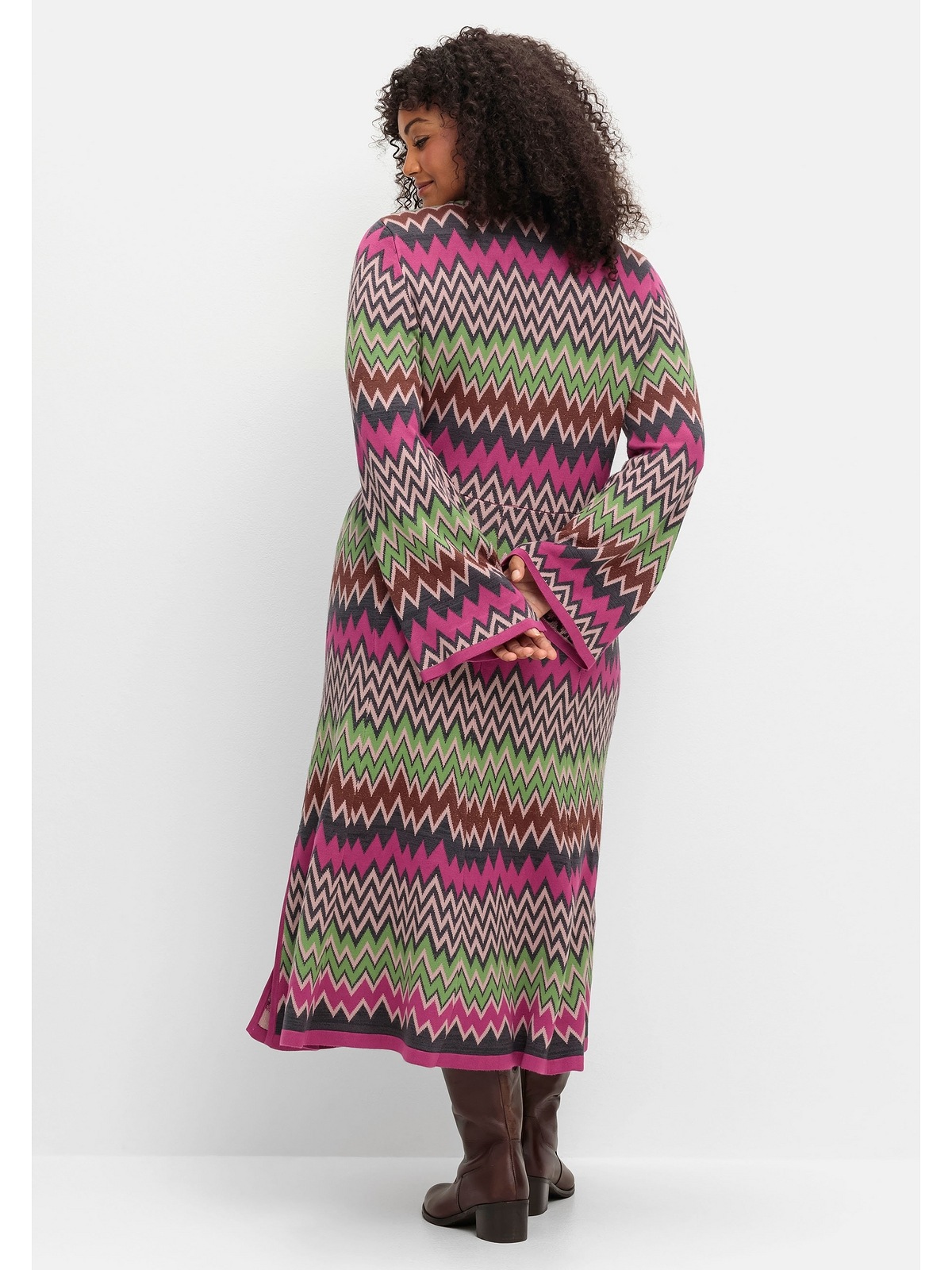 sheego by Joe Browns Strickkleid "Große Größen", im Zickzack-Muster günstig online kaufen