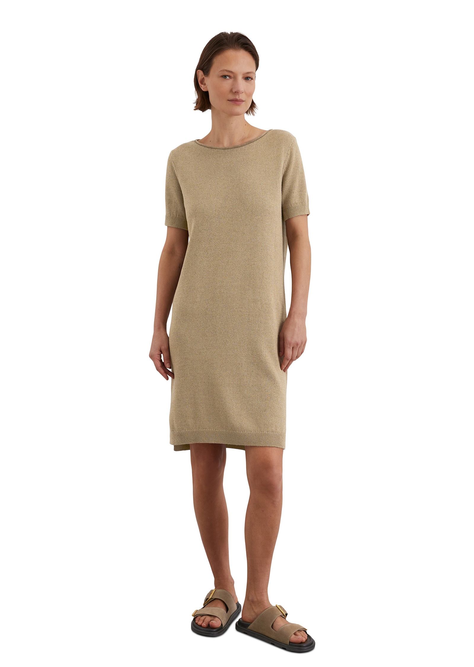 Marc O'Polo Strickkleid »aus Bio-Baumwolle-Leinen-Mix«
