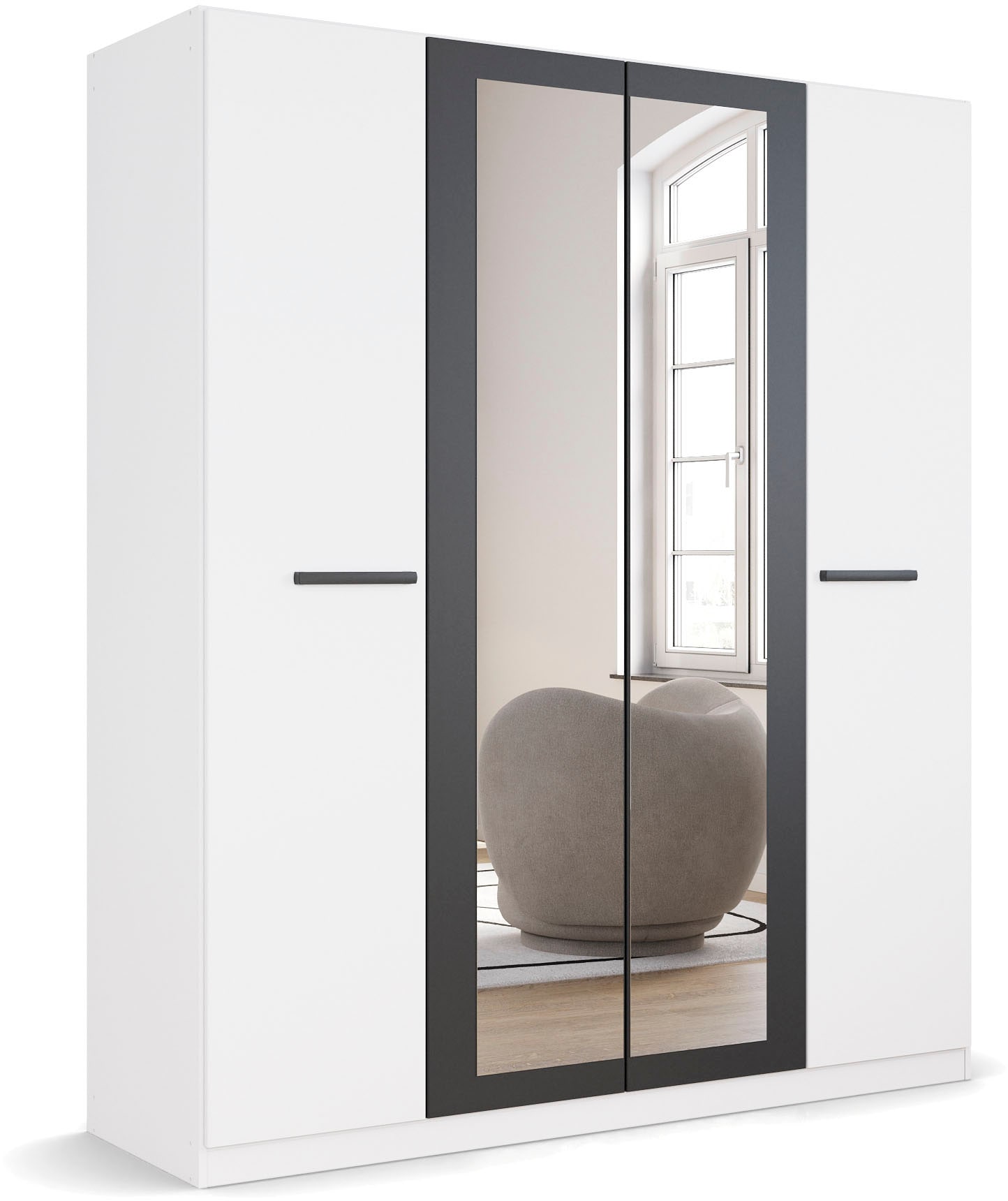 OTTO home Kleiderschrank "Mehrzweckschrank Aktenschrank Möbel Mietswohnung Schlafzimmer MODI" erhältlich in Breiten 91/136/181/226/271 cm, Höhe 210 cm, in angesagten Farbkombinationen, optional mit Spiegel MADE IN GERMANY