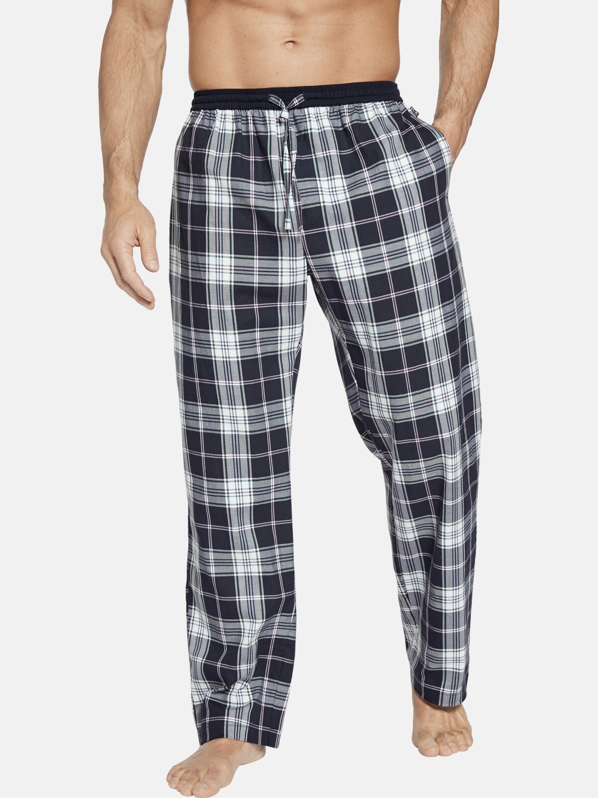 Jan Vanderstorm Pyjama »2er Pack Schlafhose RAWALD«, (2 tlg.), in kariert & unifarben