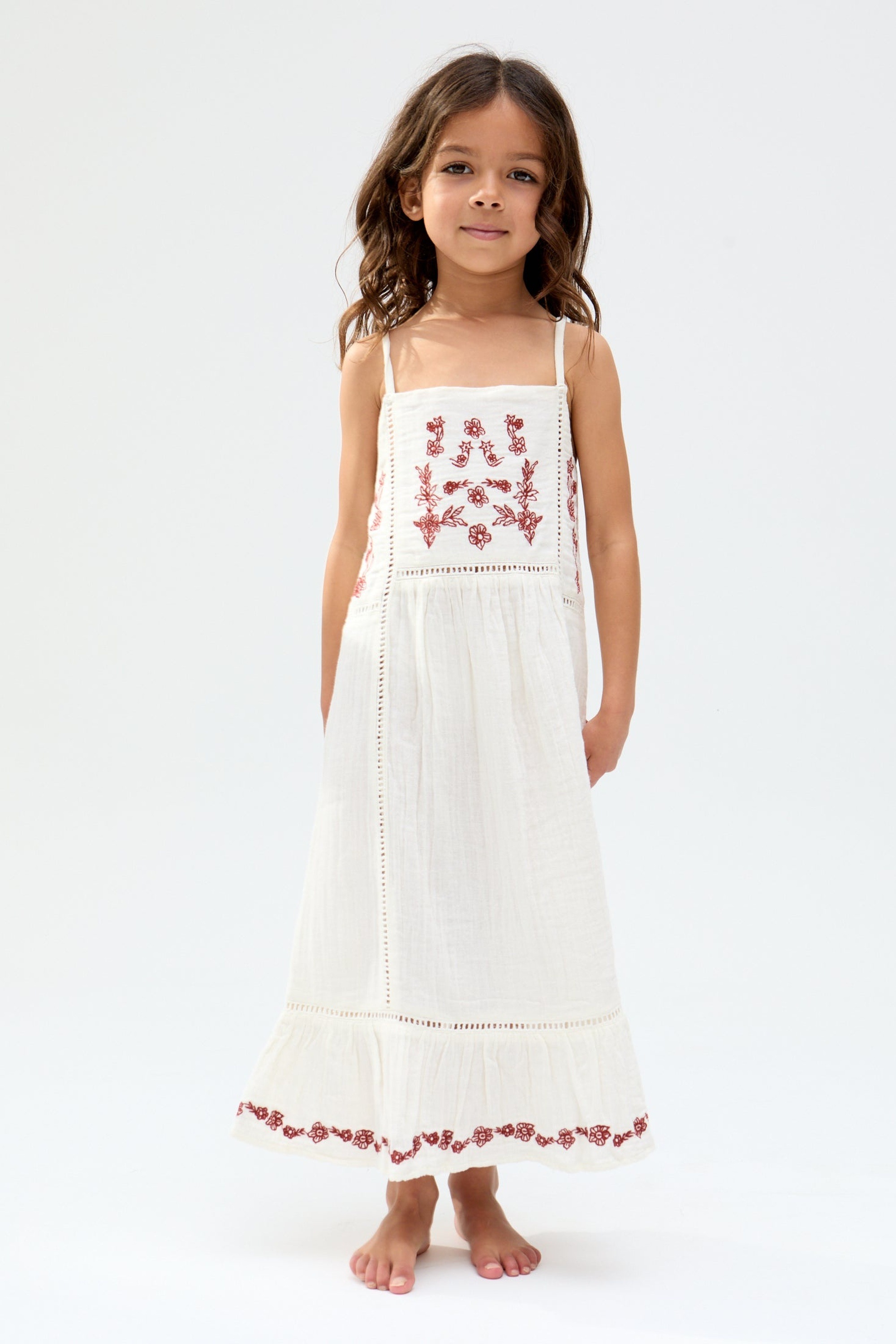 RAFFYA Minikleid »Eina Ladder Insert Embroidered Dress Mädchen«