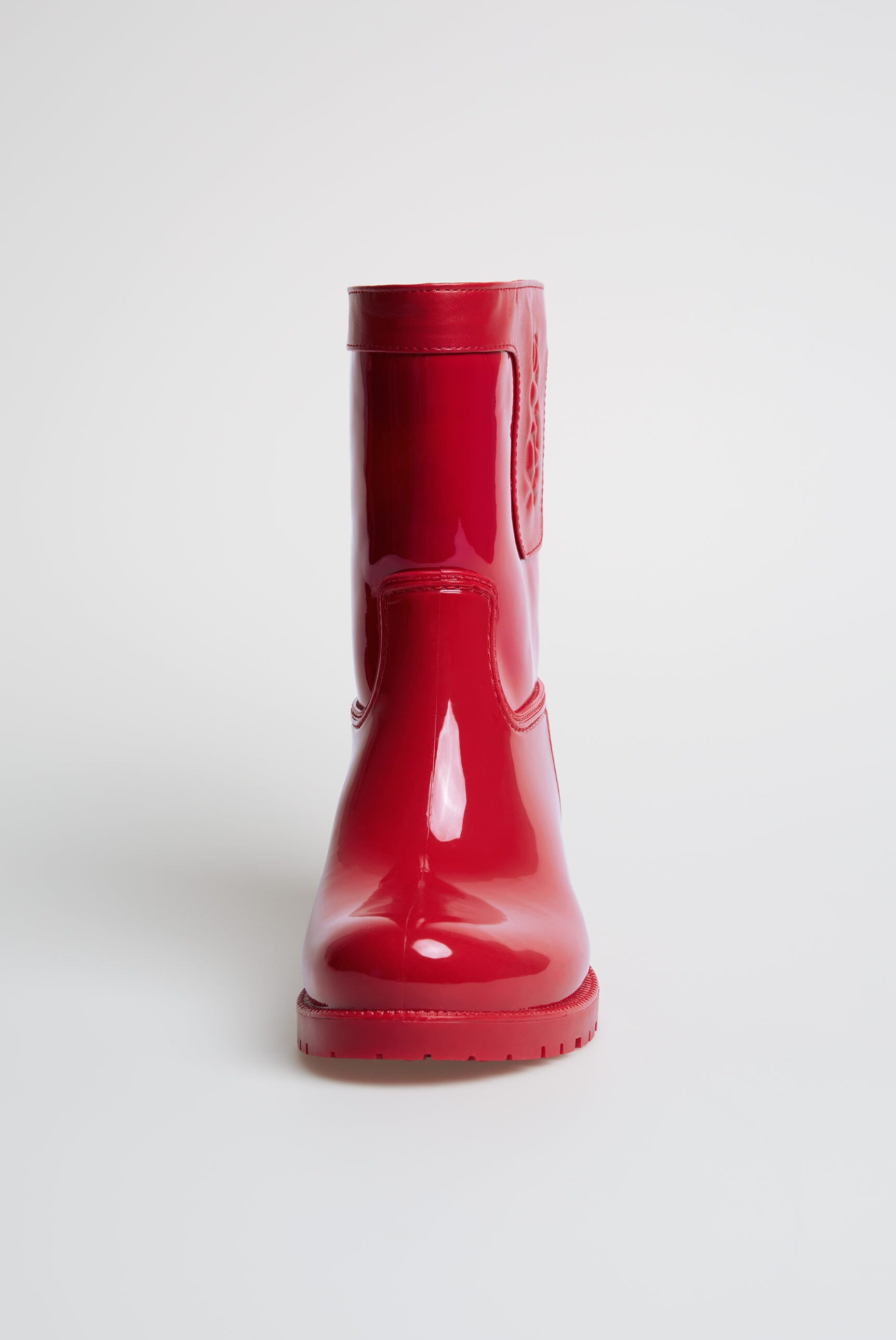 Gummistiefel SOCCX, Damen, Gr. 41, flame rot, Polyurethane, unifarben, Schuhe Gummistiefel, mit Warmfutter 2