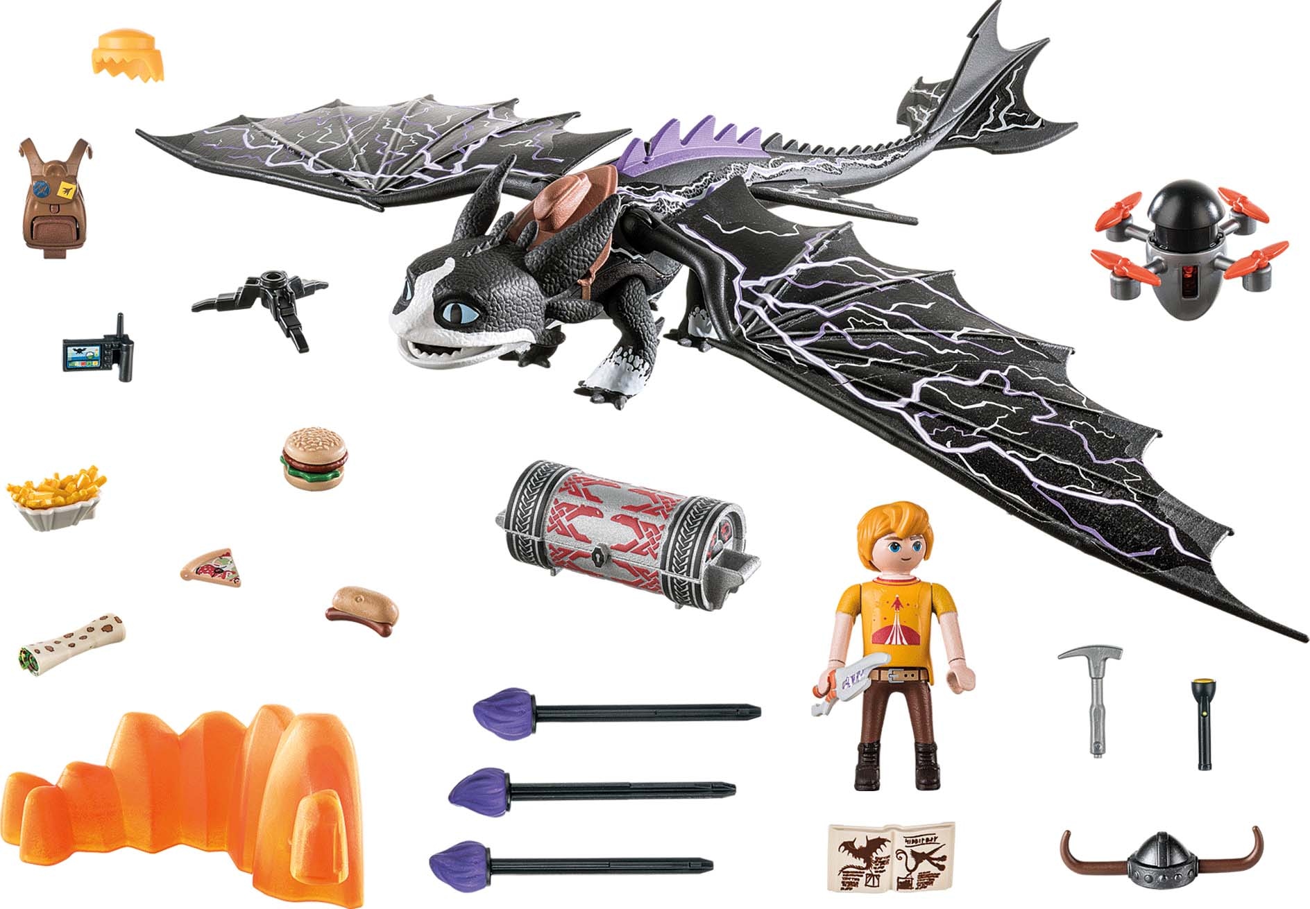 Playmobil® Konstruktions-Spielset »Dragons: The Nine Realms - Thunder & Tom (71081)«, (39 St.), Made in Germany