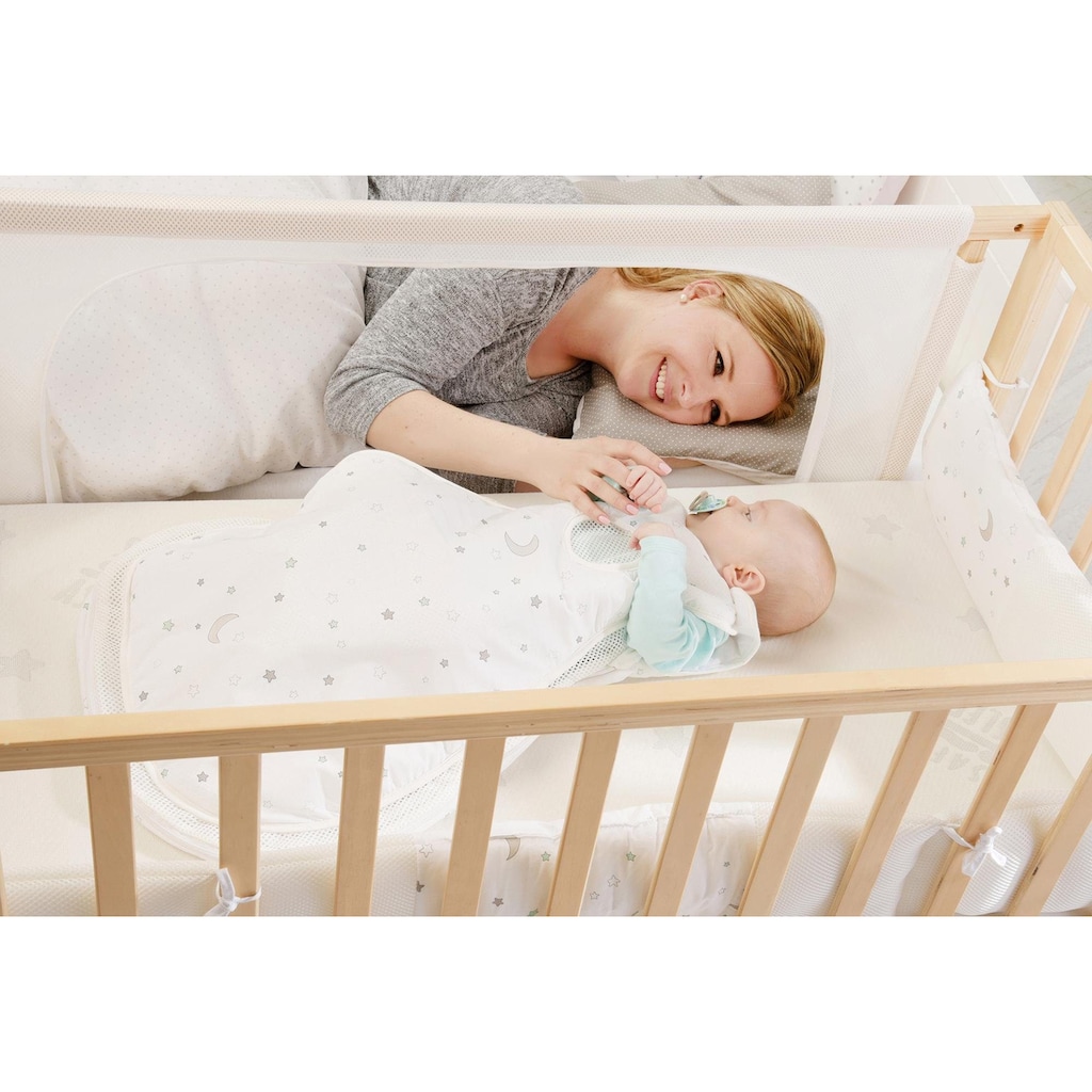 roba® Babybett »Room Bed, safe asleep®, Sternenzauber natur«, (4 tlg.)