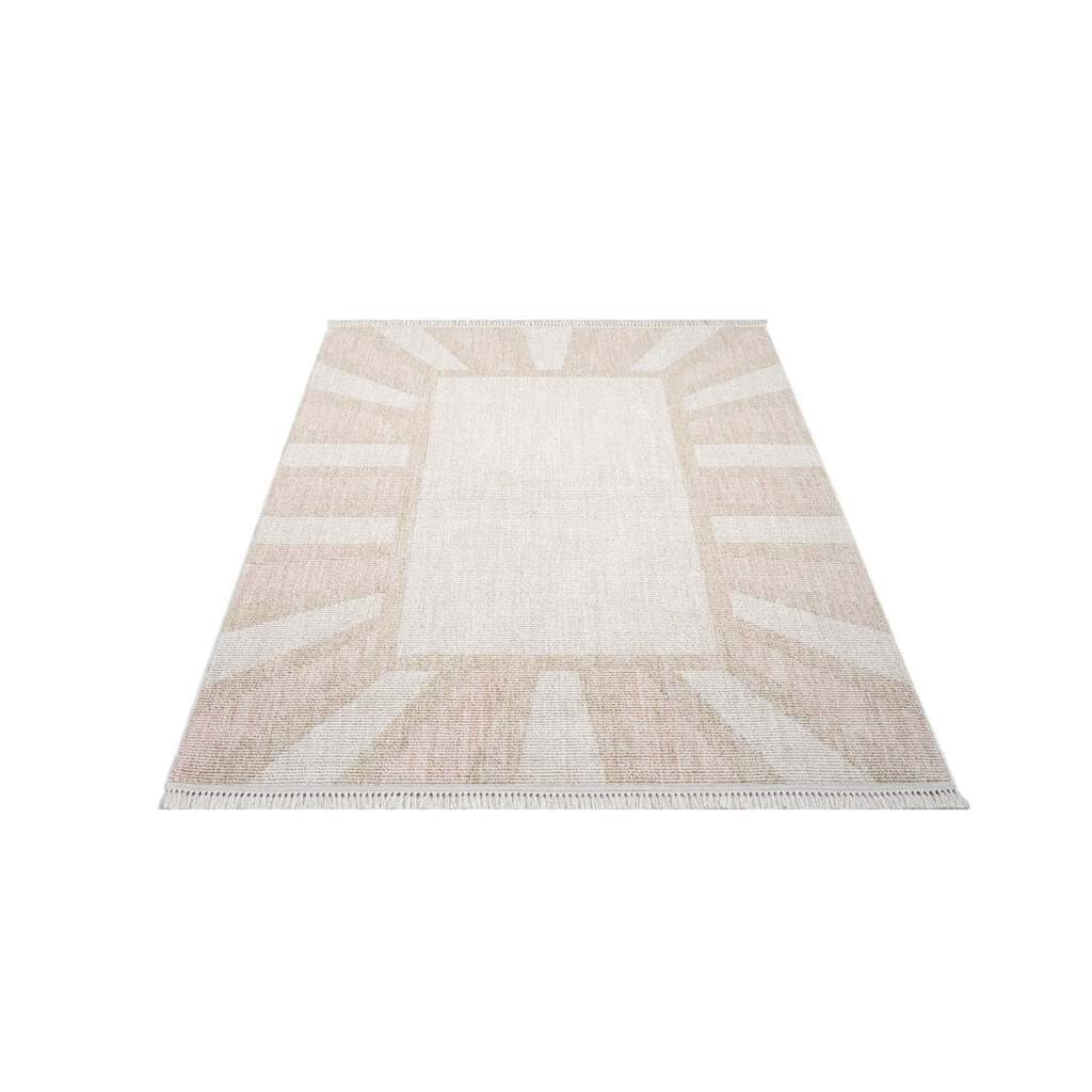 Carpet City Teppich »CLASICO 9152«, rechteckig, Kurzflor, Fransen, Bordüre, Boho-Stil, Wohnzimmer