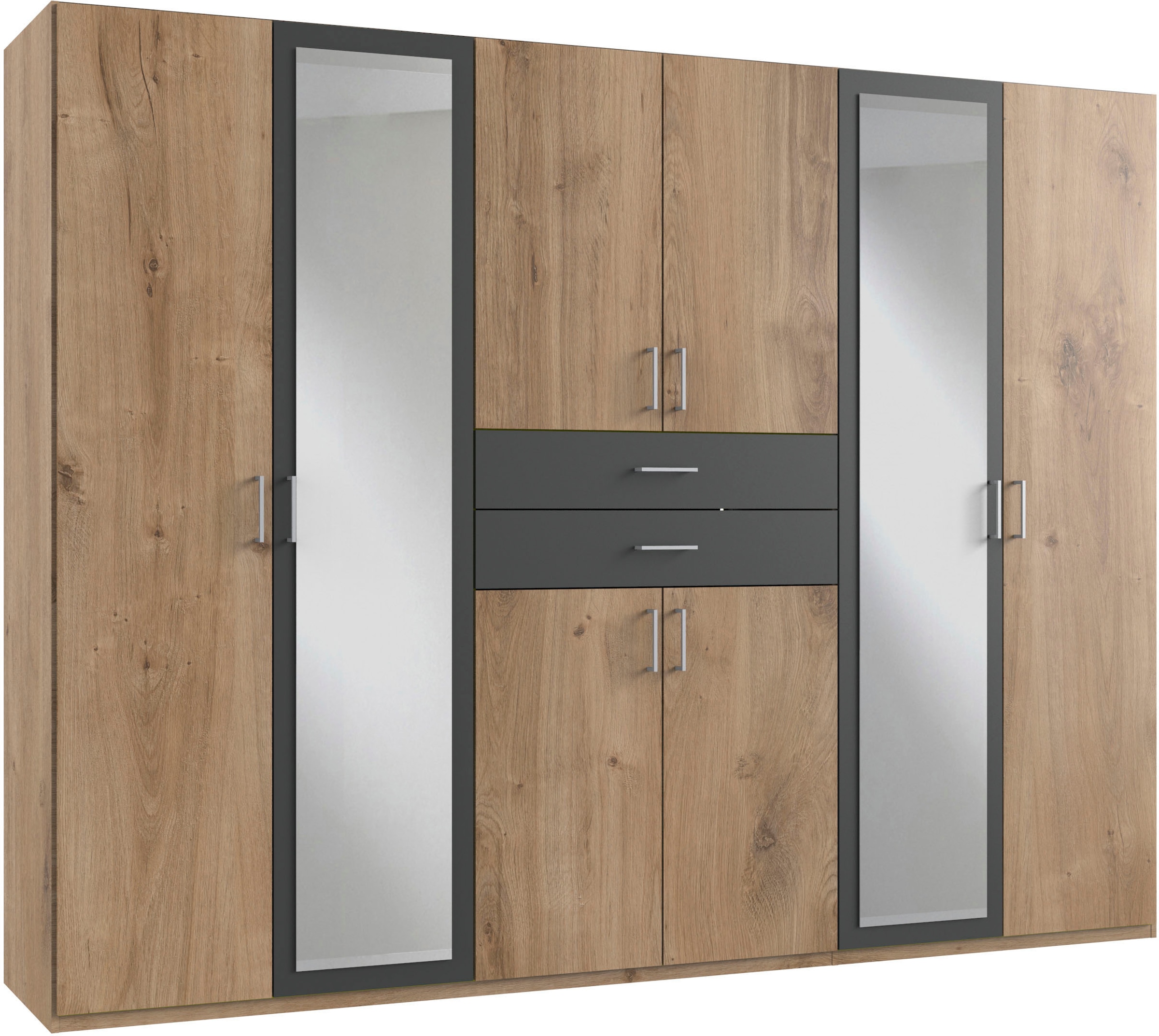 Wimex Kleiderschrank "Diver Drehtürenschrank mit Spiegel, in der Breite 270cm" Bestseller Schlafzimmerschrank wahlweise 3 Innenausstattungen