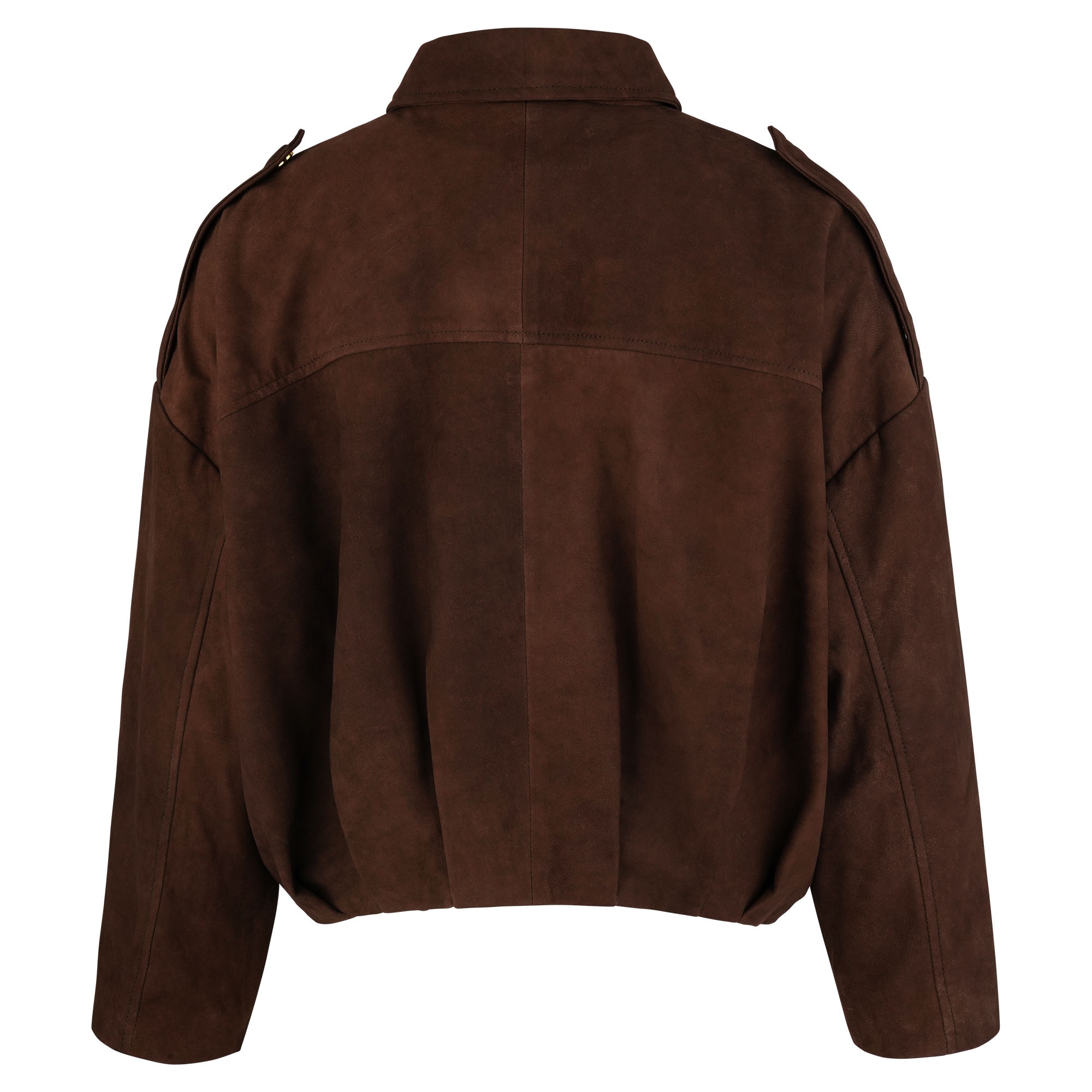 trueprodigy Lederjacke »Naeko braune Wildlederjacke mit klassischem Hemdkragen« ohne Kapuze