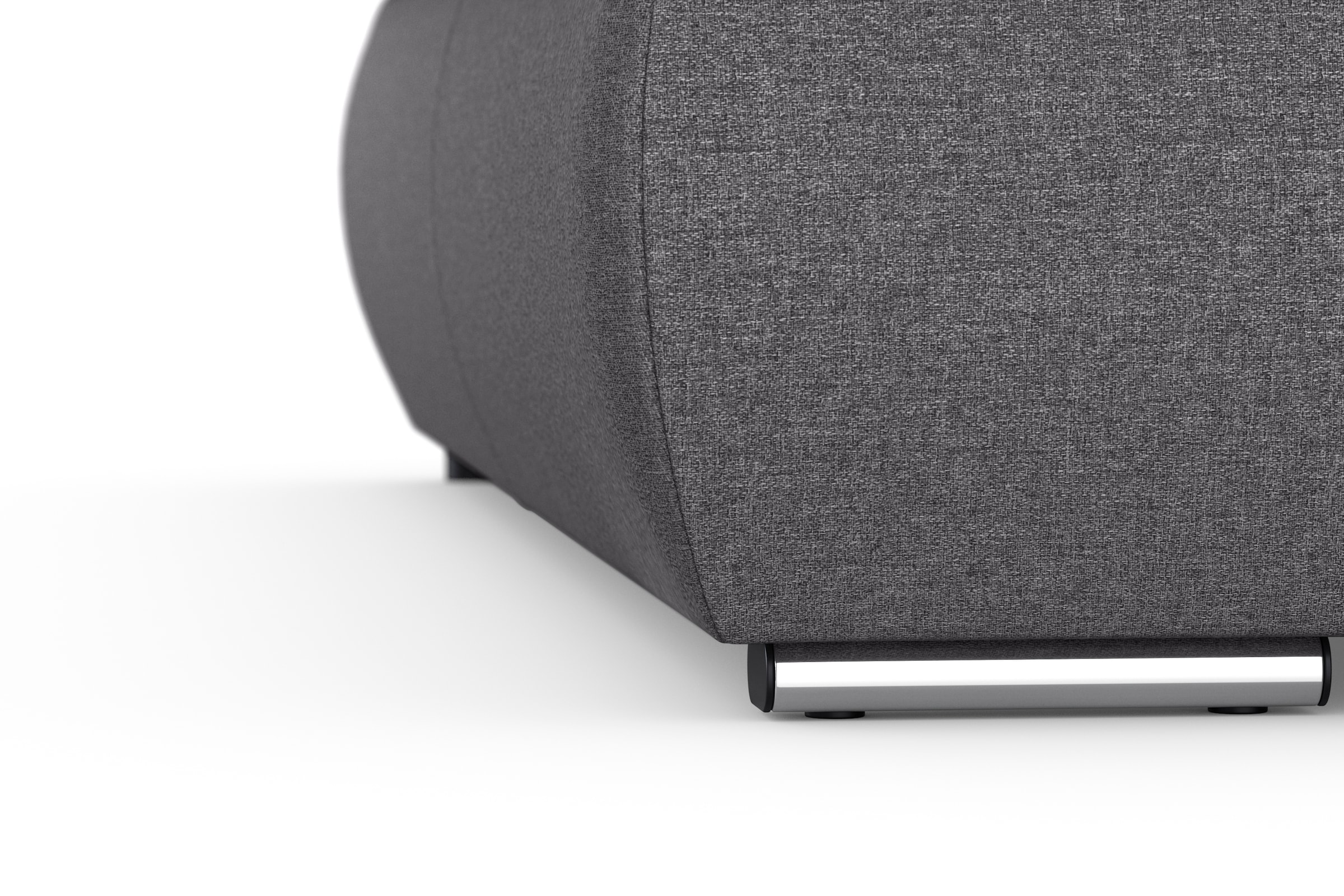 DOMO collection Ecksofa »Moric, L-Form, XXL-Sofa - Breite 300cm«, wahlweise mit Bettfunktion und Armteilverstellung, grau-silber